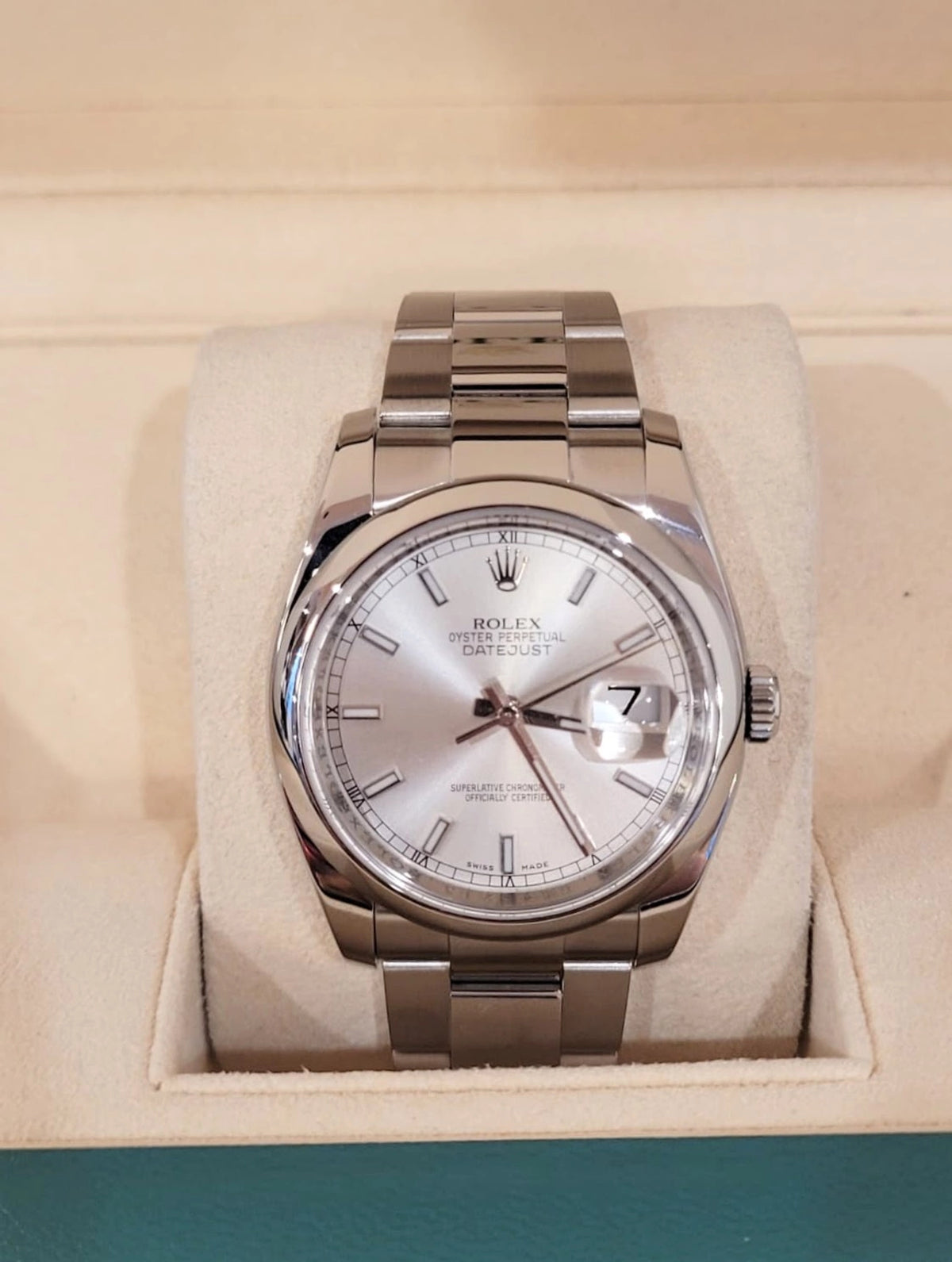 2010 Rolex Datejust 116200 Silver Dial SS Oyster No Papers 36mm