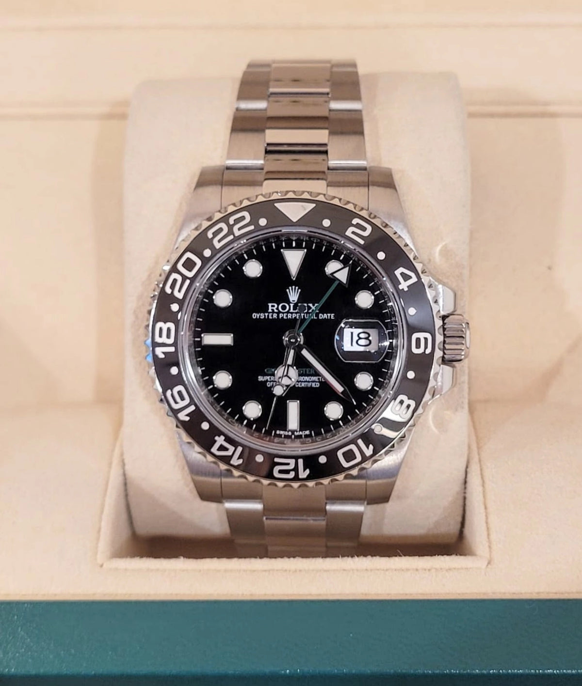 2016 Rolex GMT-Master II 116710 Black Dial SS Oyster With Papers 40mm