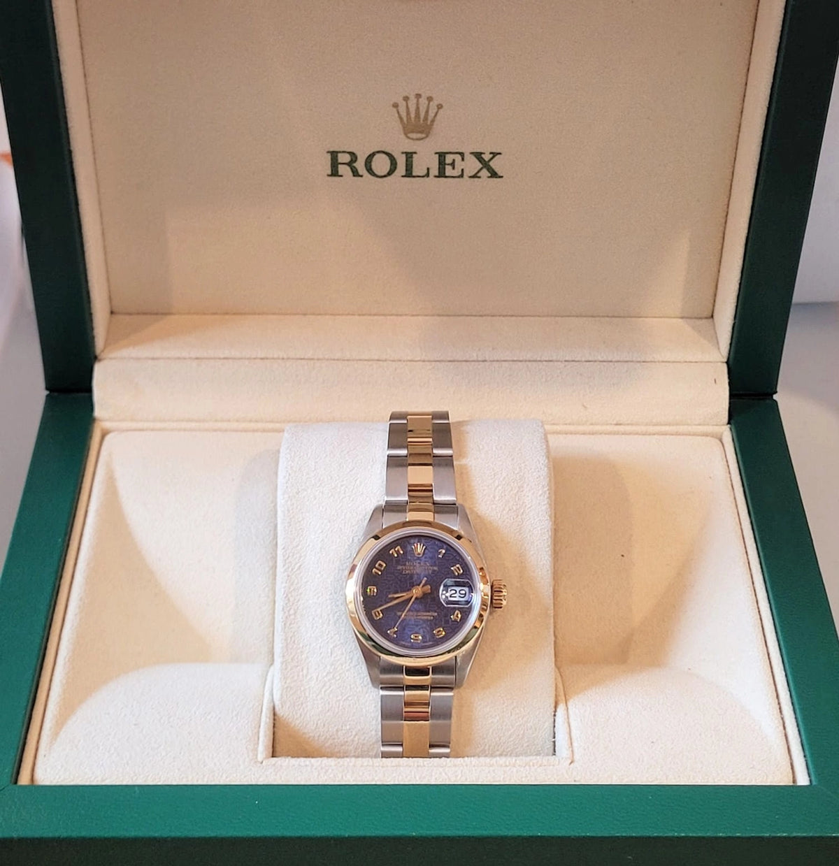 1981 Rolex Ladies Datejust 6917 Blue Arabic Dial TT Oyster No Papers 26mm