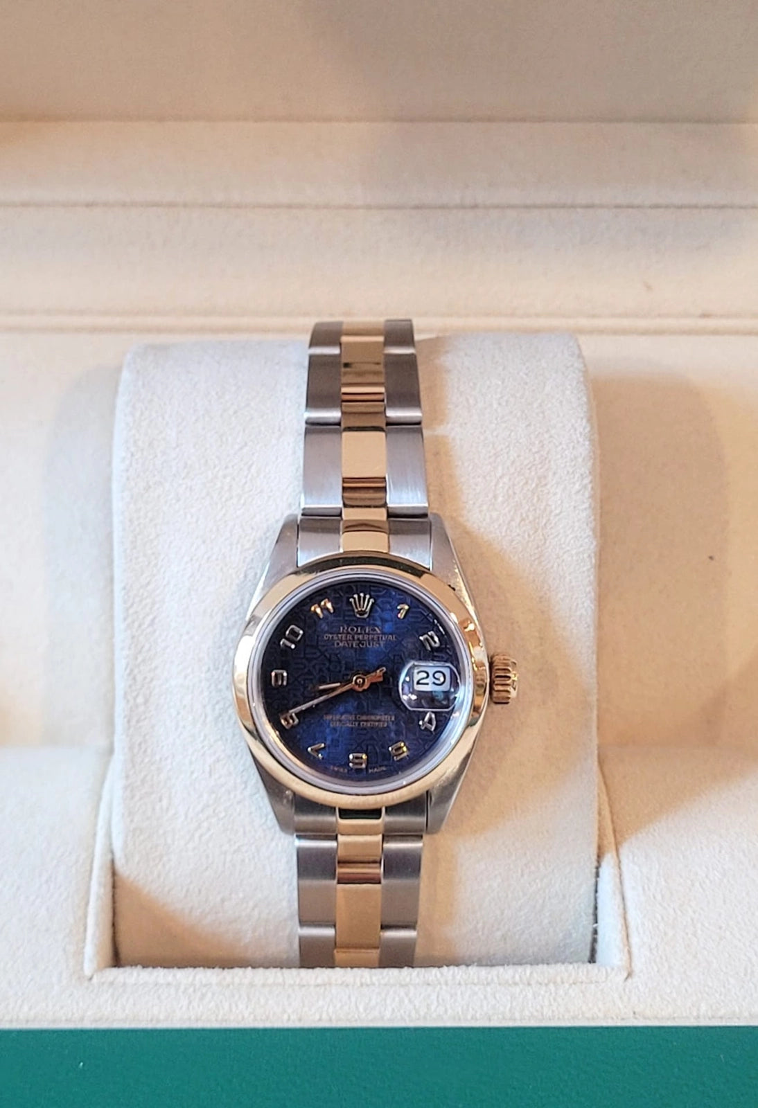 1981 Rolex Ladies Datejust 6917 Blue Arabic Dial TT Oyster No Papers 26mm