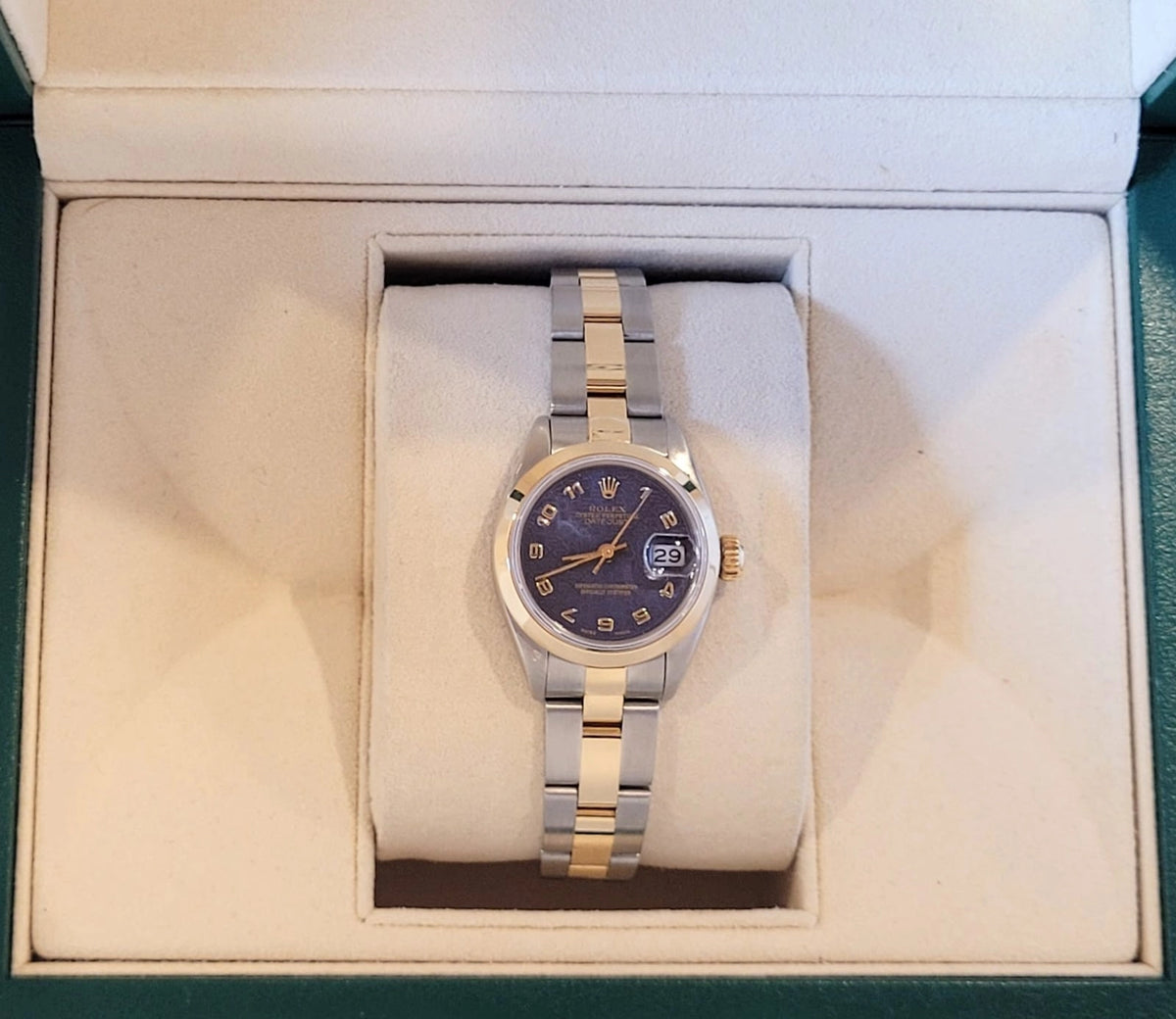 1981 Rolex Ladies Datejust 6917 Blue Arabic Dial TT Oyster No Papers 26mm