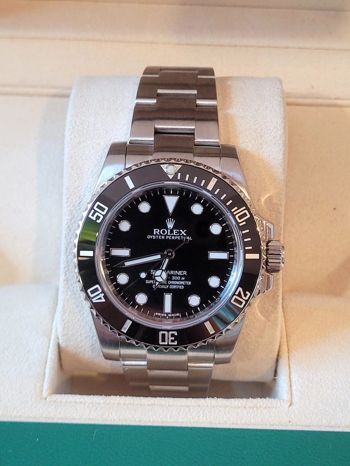 2014 Rolex Submariner No Date 114060 Black Dial SS Oyster With Papers 40mm