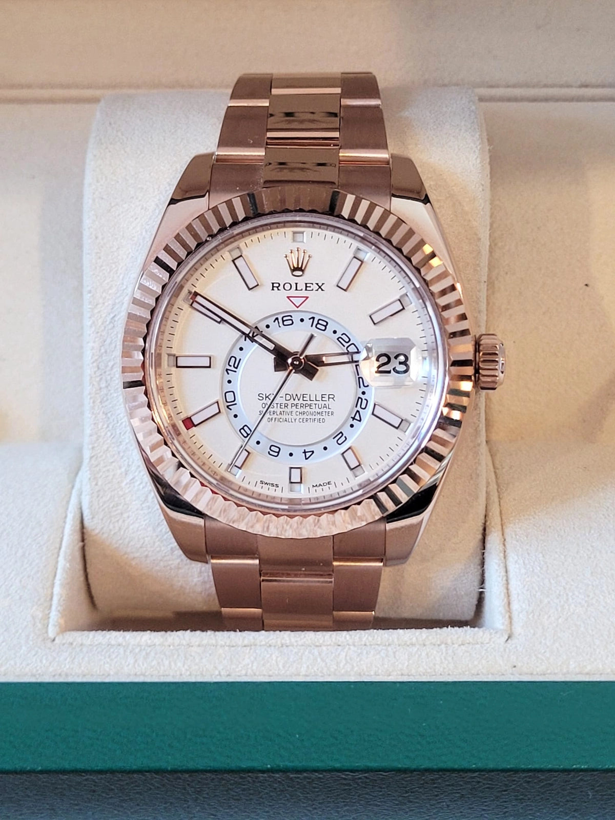 2023 Rolex Sky-Dweller 326935 Ivory White Dial Rose Gold Oyster No Papers 42mm