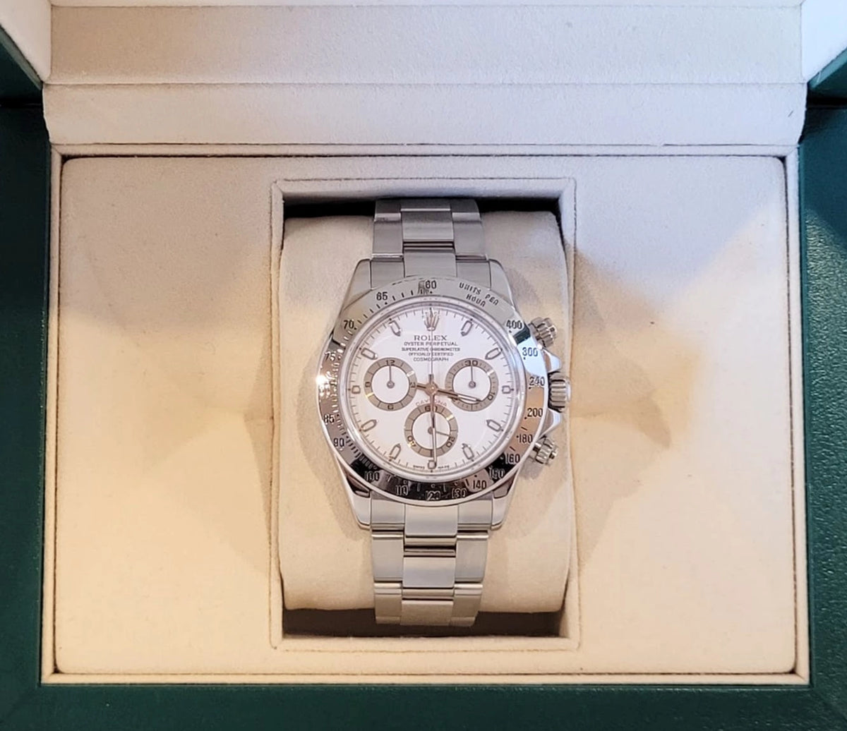 2004 Rolex Daytona 116520 White Dial SS Oyster No Papers 40mm