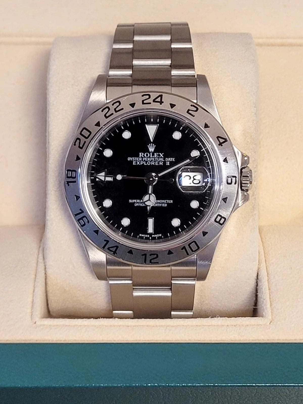 2001 Rolex Explorer II 16570 SEL Black Dial SS Oyster No Papers 40mm