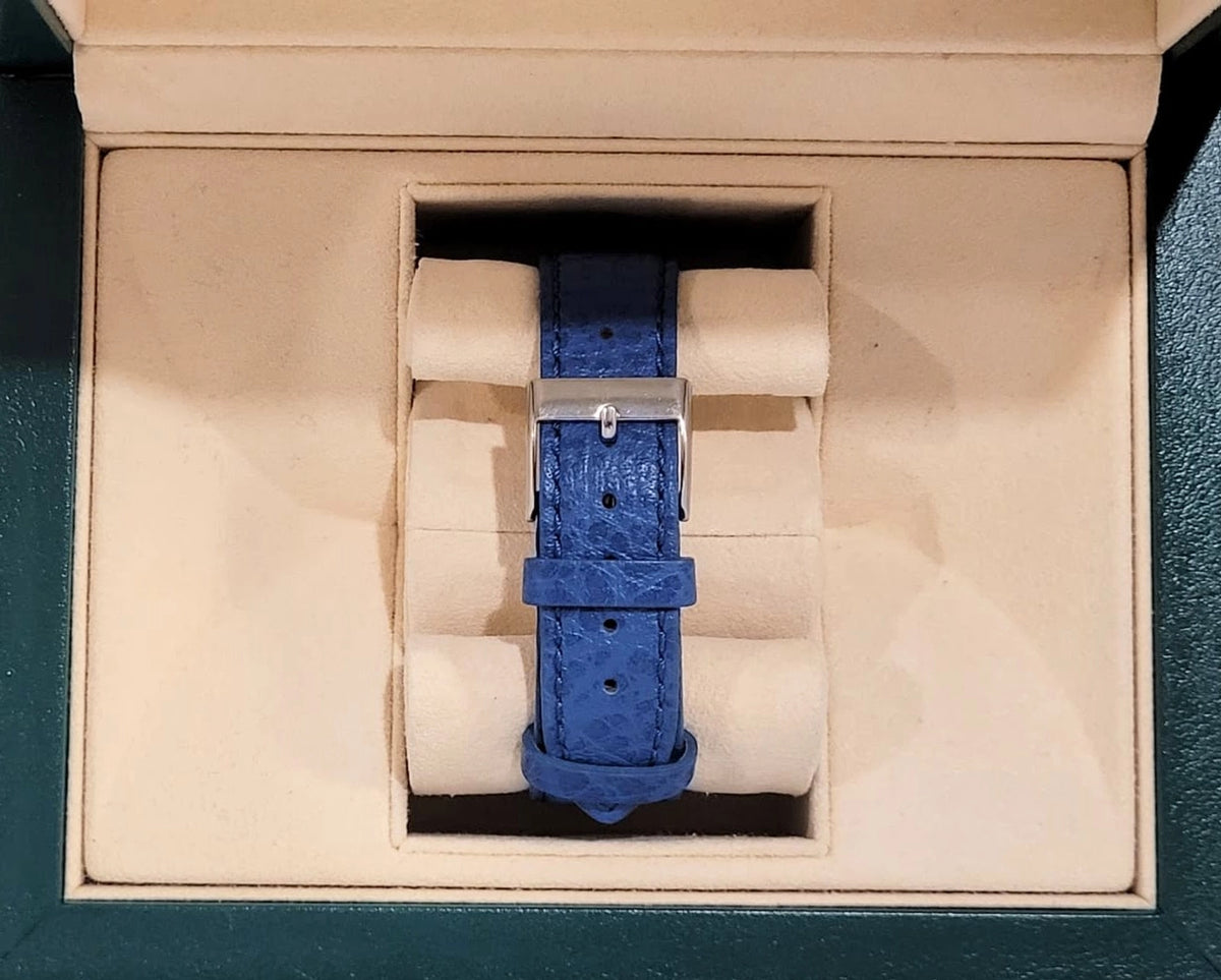 1988 Rolex Datejust 16018 Blue Roman Dial Blue Leather Strap No Papers 36mm