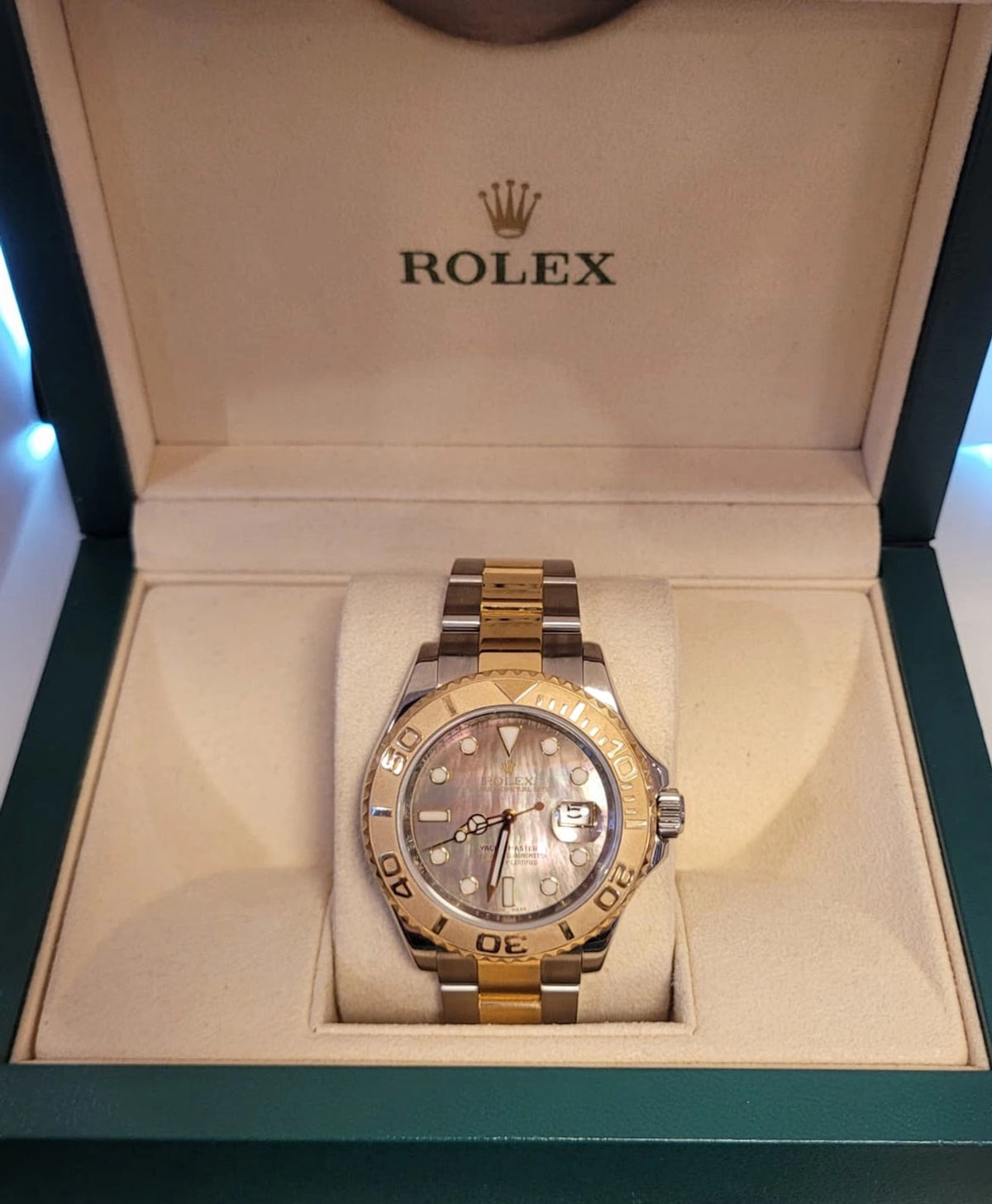 2008 Rolex Yacht-Master 16623 MOP Tahitian Dial TT 18kt Oyster No Papers 40mm