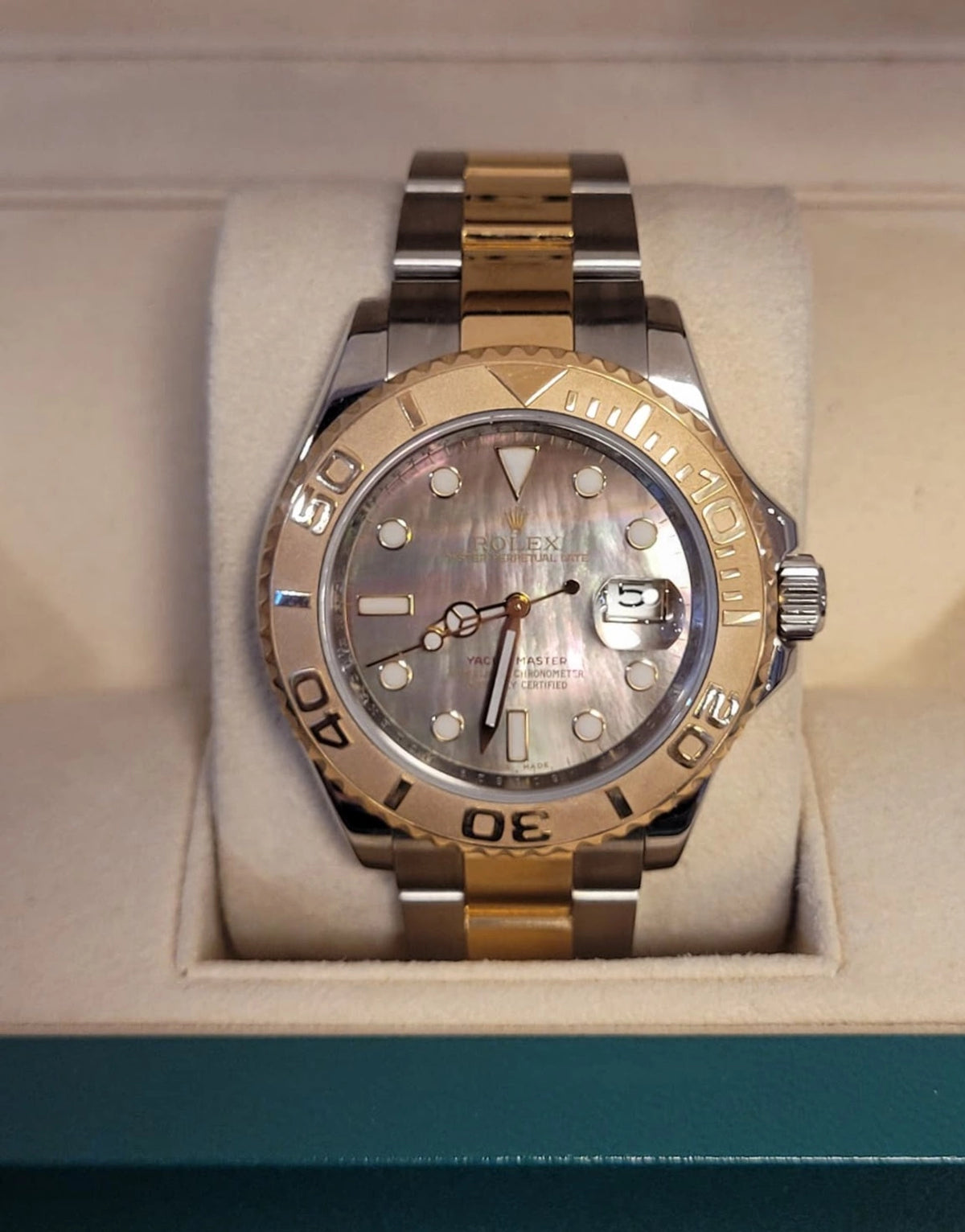 2008 Rolex Yacht-Master 16623 MOP Tahitian Dial TT 18kt Oyster No Papers 40mm