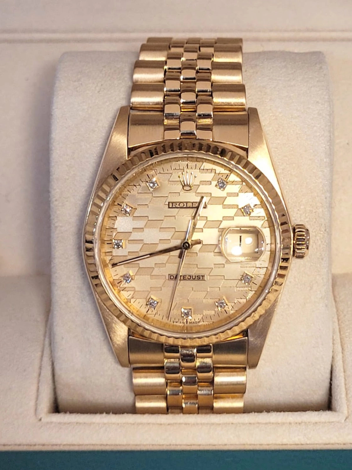 1987 Rolex Datejust 16018 Chevy Award Diamond Dial 18kt Jubilee No Papers 36mm