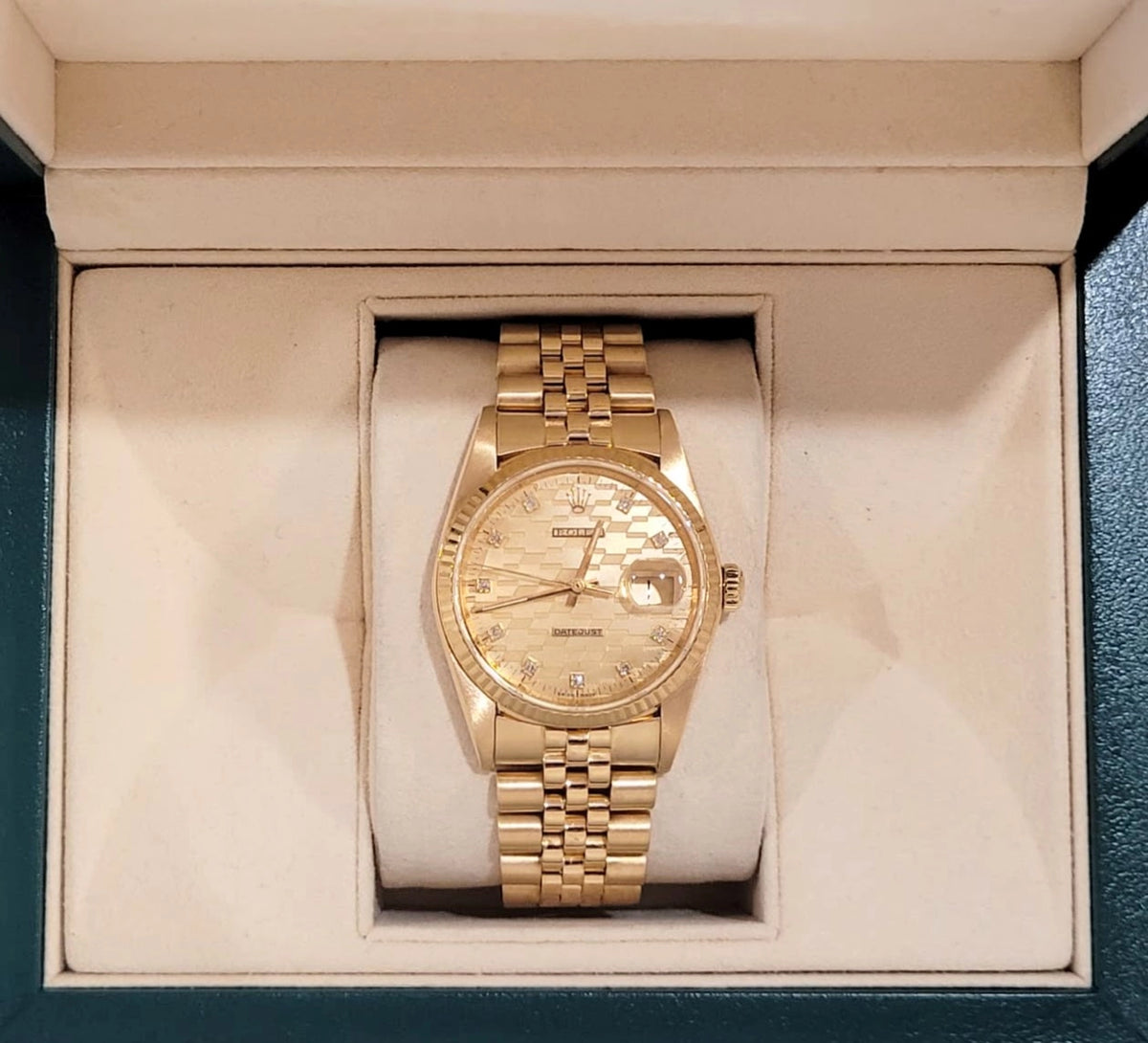 1987 Rolex Datejust 16018 Chevy Award Diamond Dial 18kt Jubilee No Papers 36mm