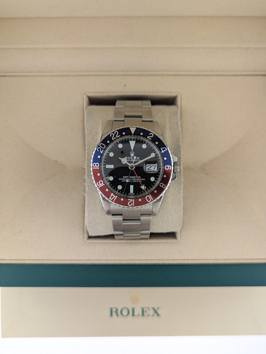 1969 Rolex GMT-Master Pepsi 1675 Black Dial SS Oyster No Papers 40mm