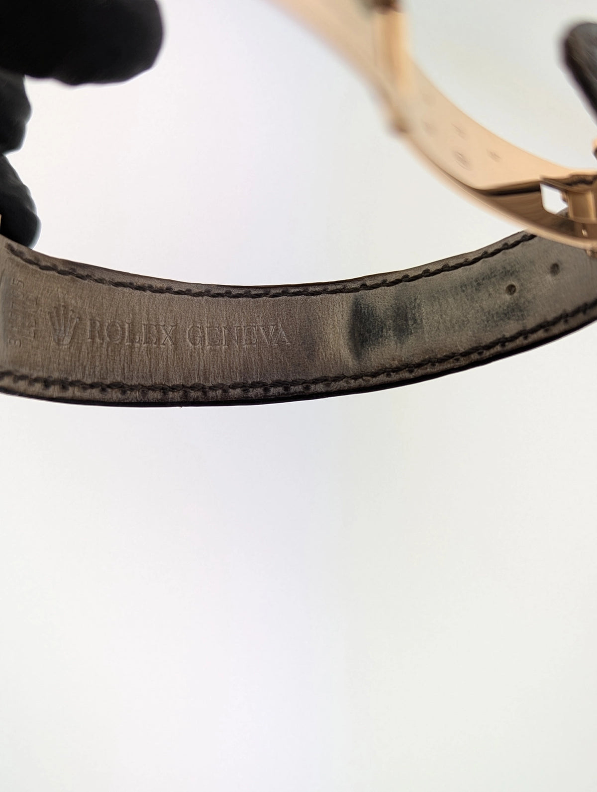 2015 Rolex Day-Date 118135 Chocolate Dial 18kt RG Leather Strap With Papers 36mm
