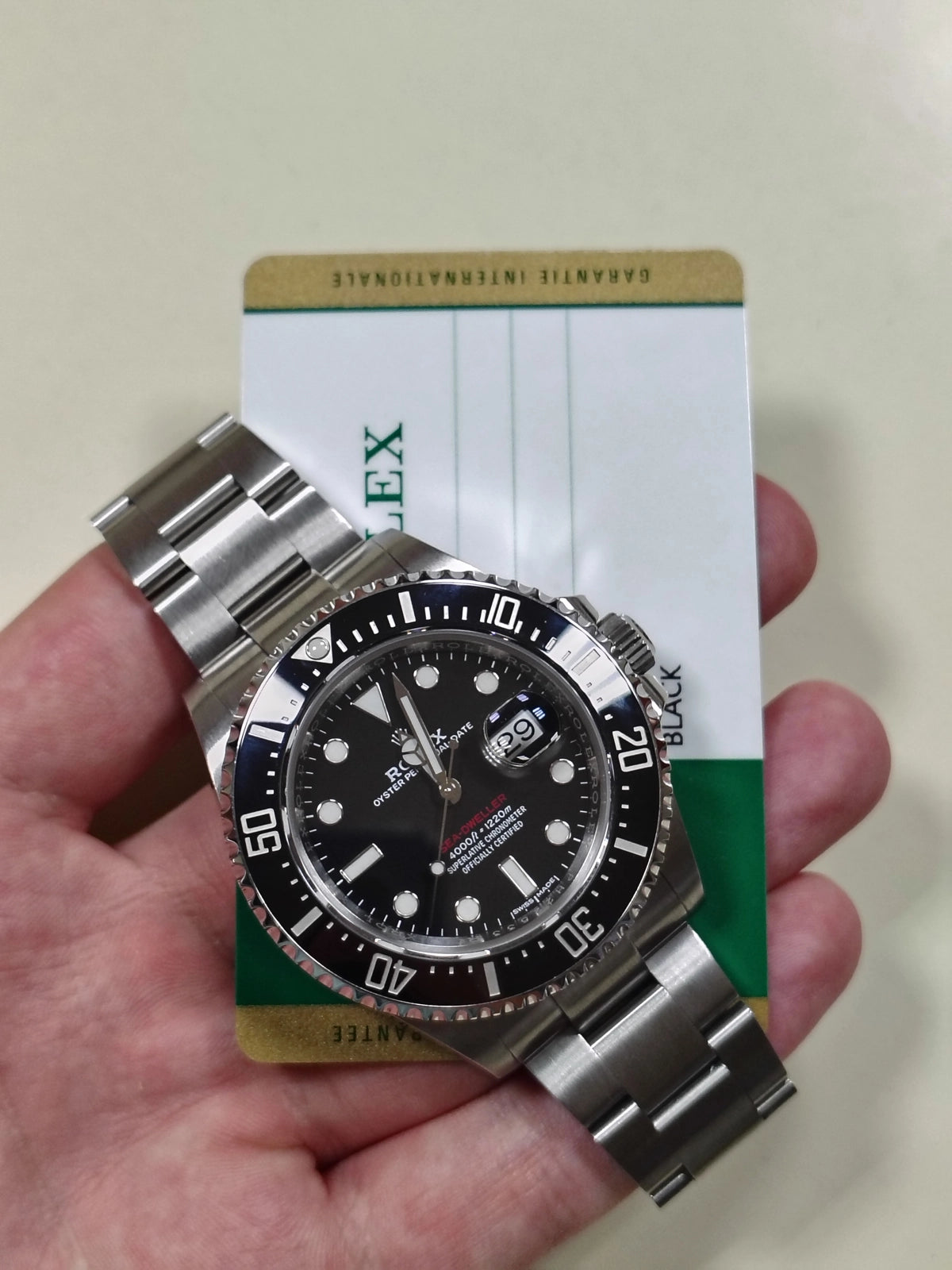 OHA 2017 Rolex Red Sea-Dweller 126600 Black Dial SS Oyster With Papers 43mm