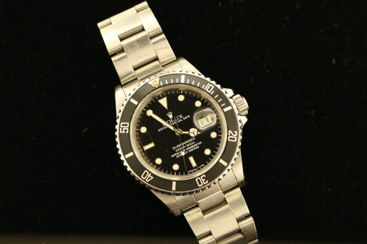 1986 Rolex Submariner 16800 Black Spider Dial Oyster Bracelet No Papers 40mm