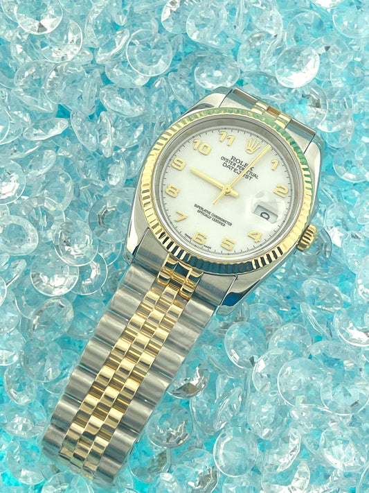 2005 Rolex Datejust 116233 White Dial Two Tone  Jubilee Bracelet No Papers 36mm
