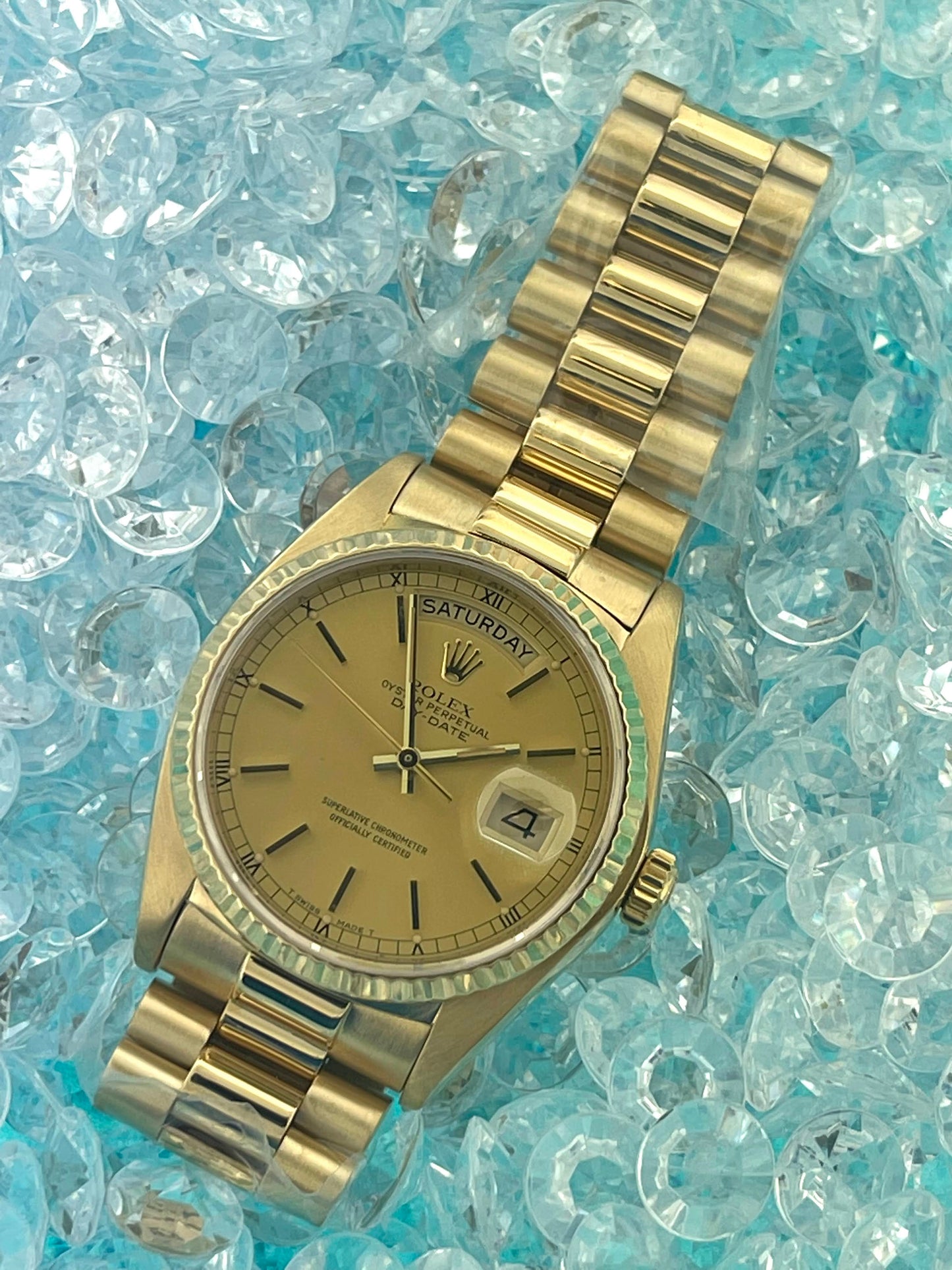 1983 Rolex Day-Date 18038 Champagne Dial President Bracelet No Papers 36mm