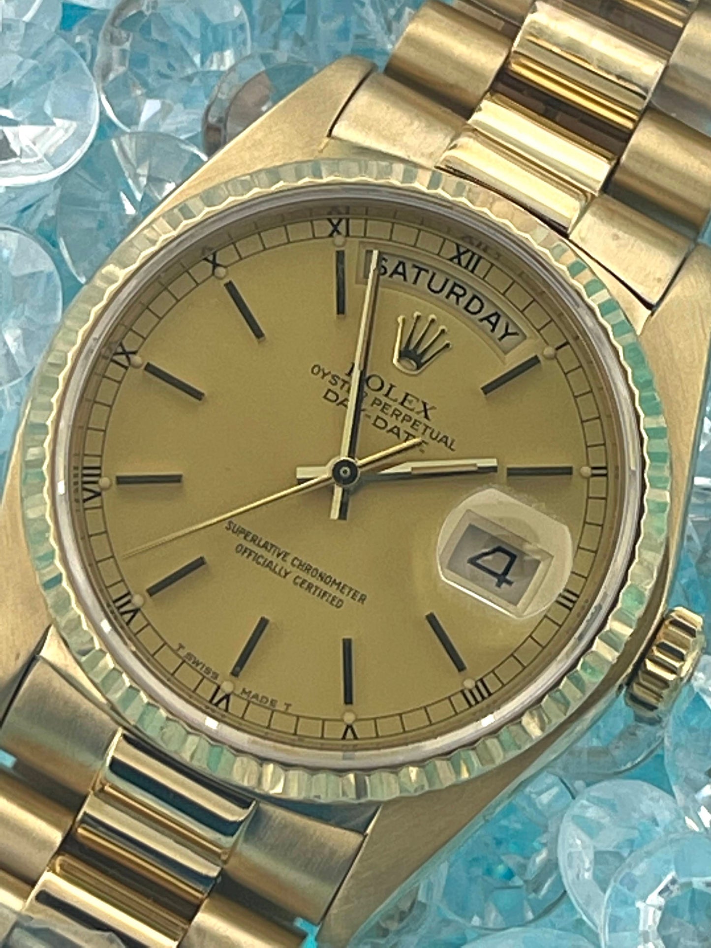 1983 Rolex Day-Date 18038 Champagne Dial President Bracelet No Papers 36mm