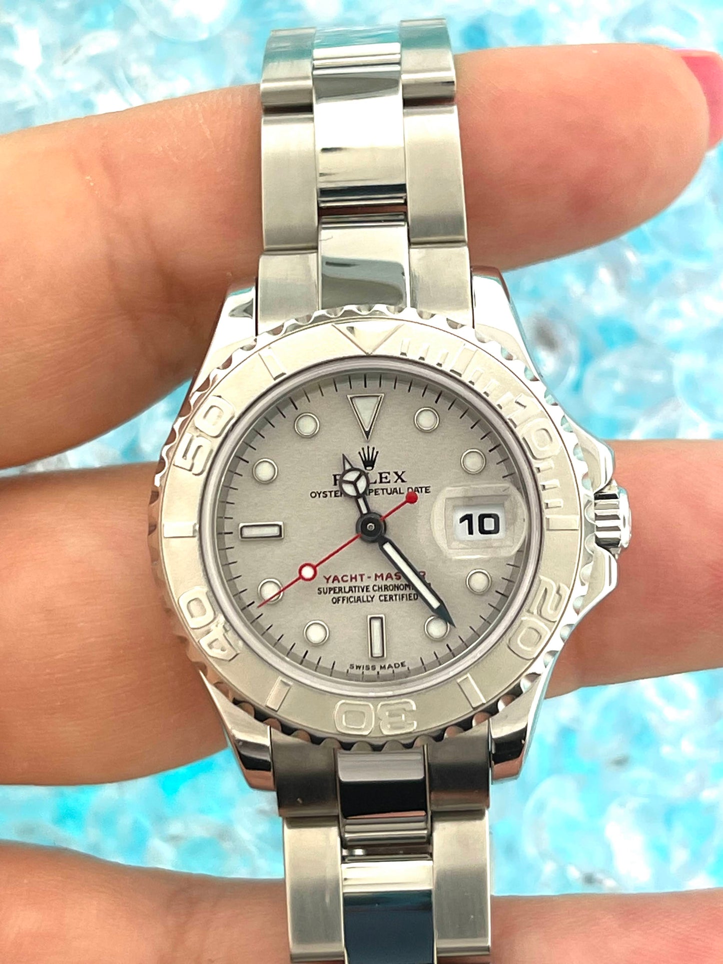 1999 Rolex Yacht-Master 169622 Platinum Dial No Papers 29mm