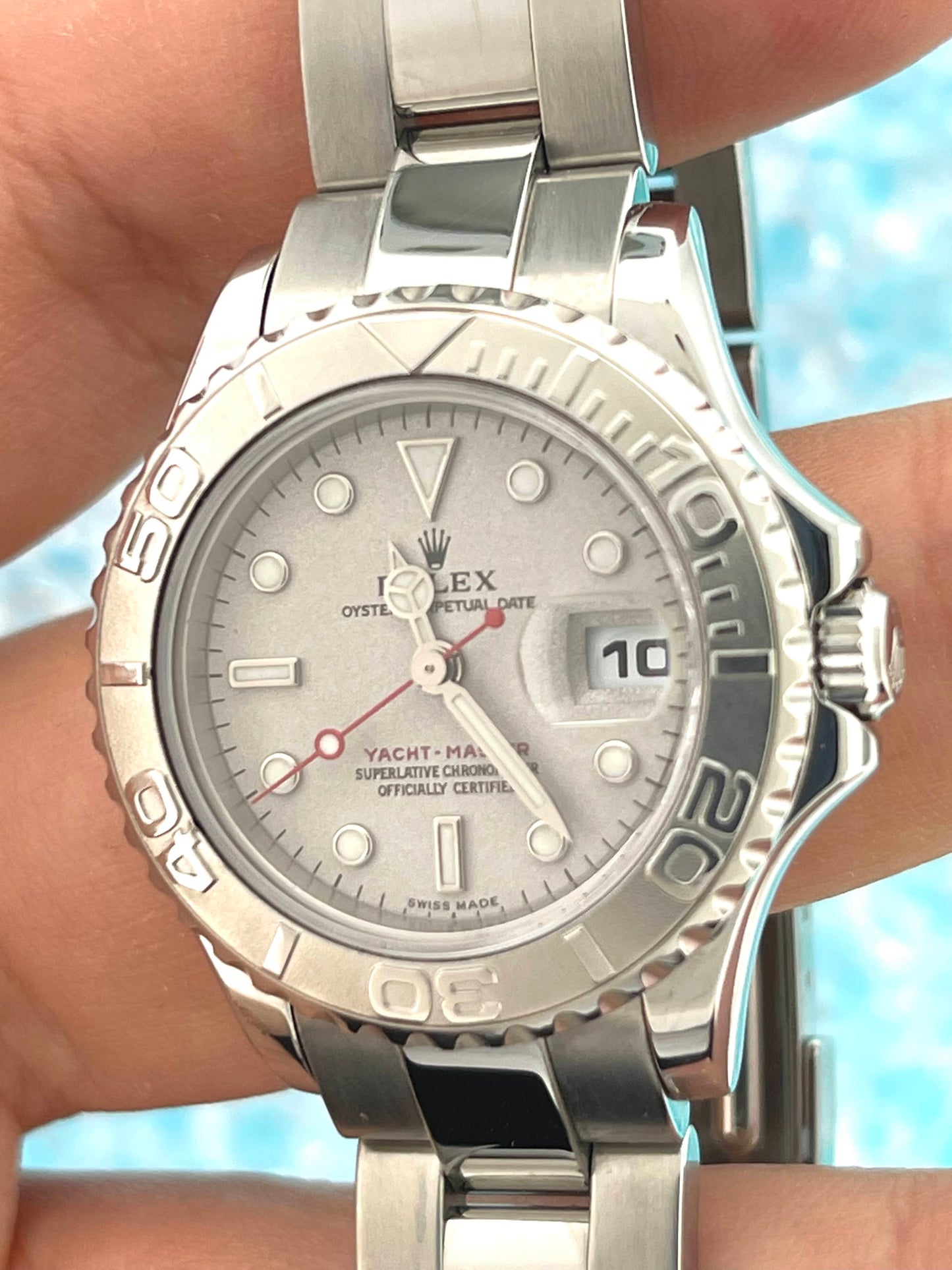 1999 Rolex Yacht-Master 169622 Platinum Dial No Papers 29mm