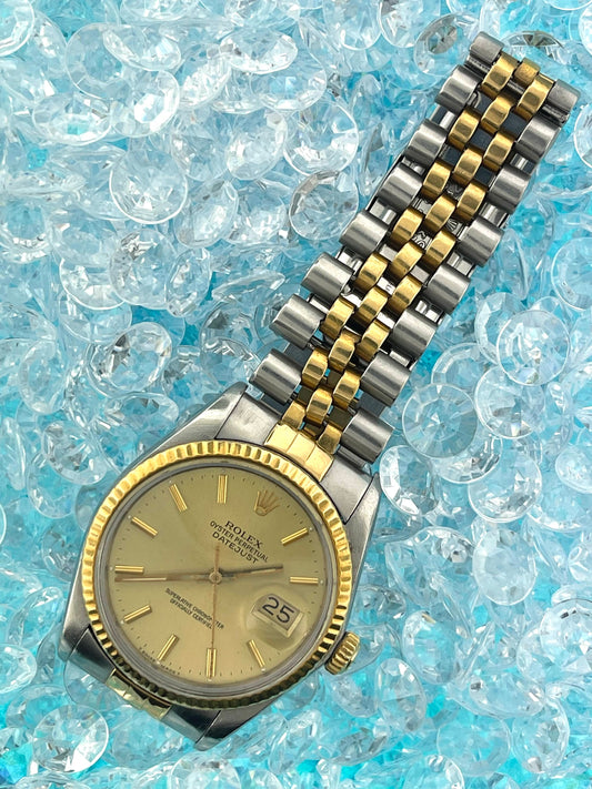1985 Rolex Datejust 16013 Champagne Dial TT Jubilee No Papers 36mm
