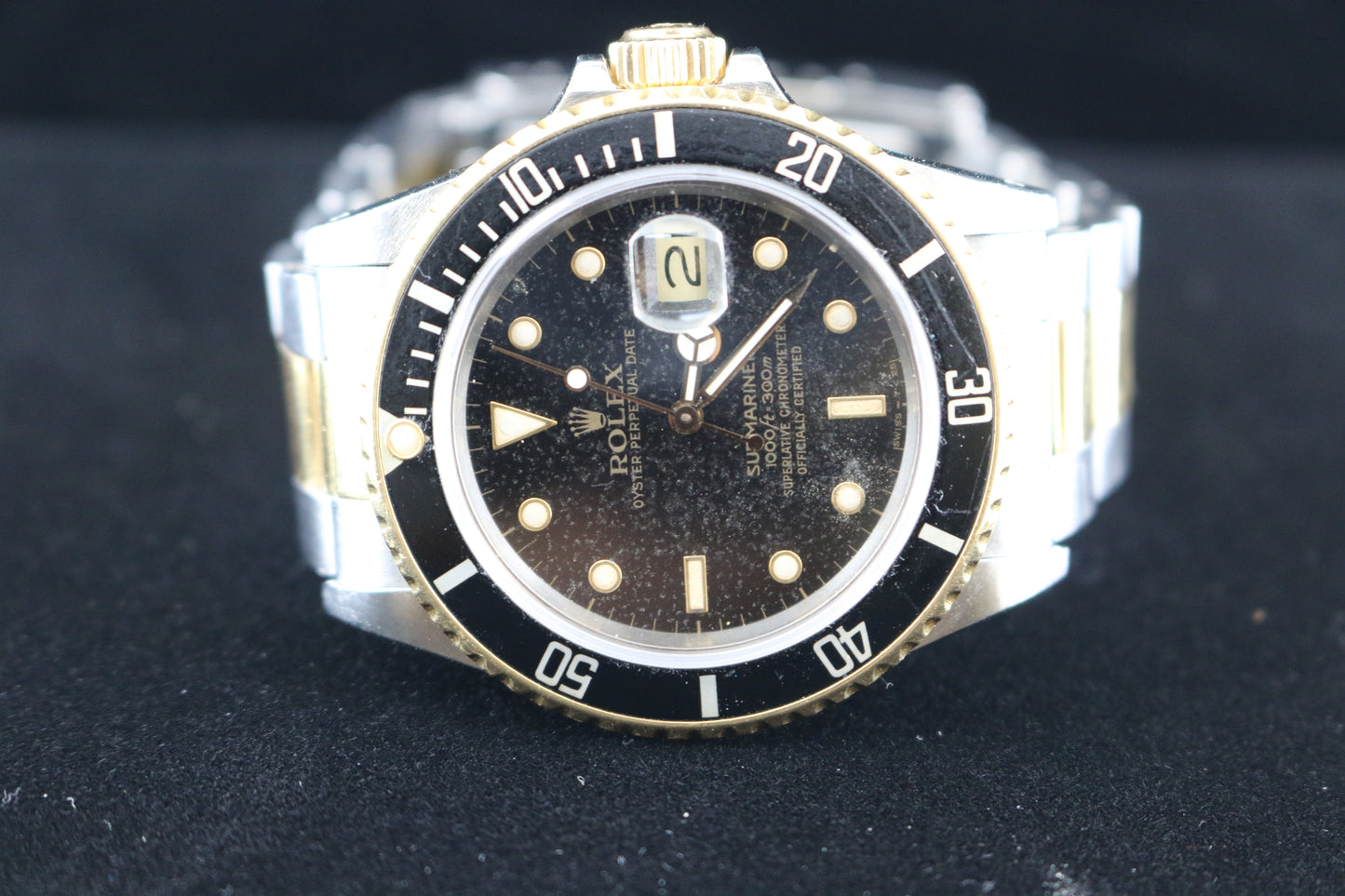 1987 Rolex Submariner 16803 Black Dial Two Tone Oyster With Papers 40mm