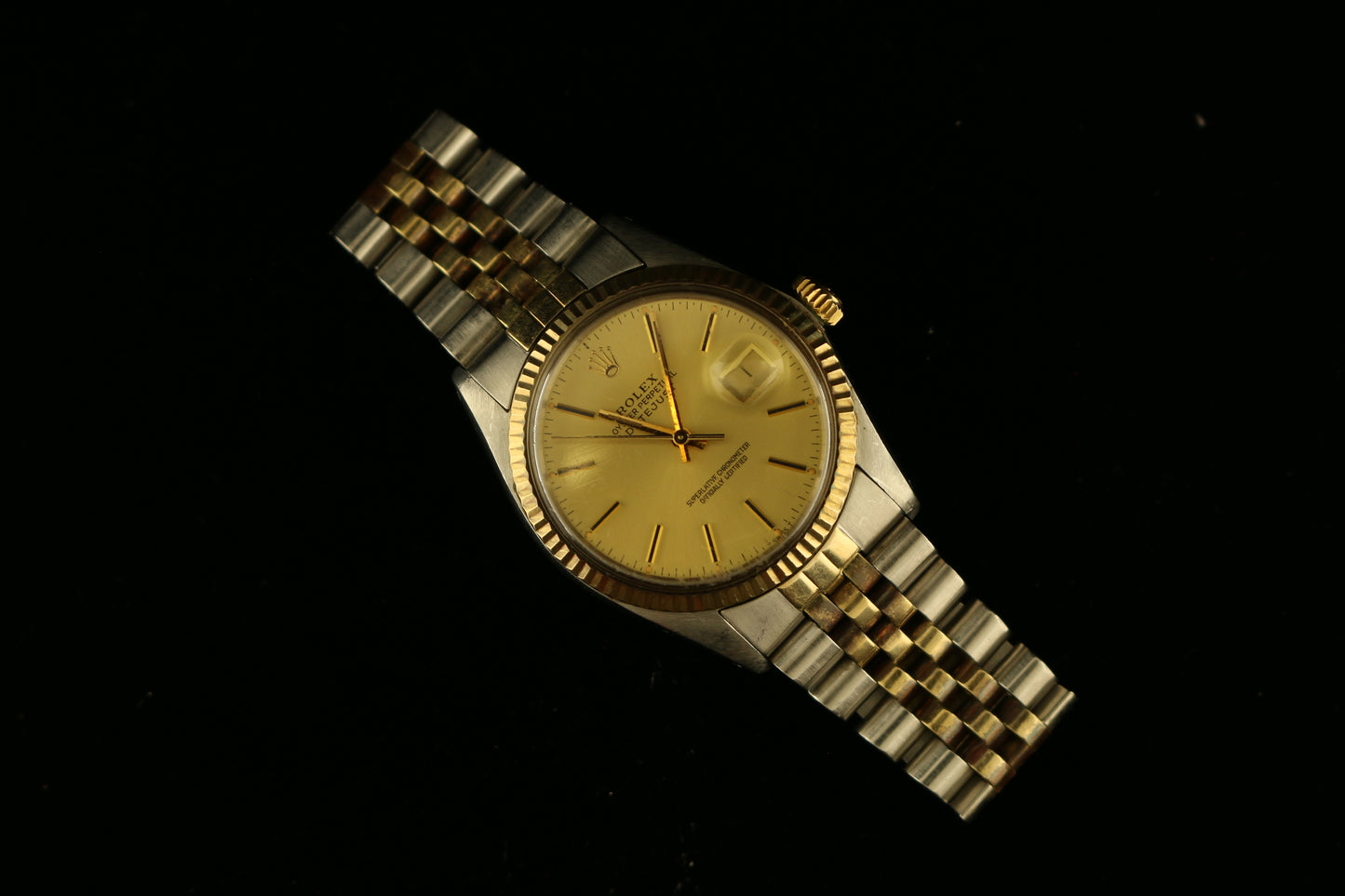 Rolex 1980 Datejust 16013 Champagne TT Jubilee No Papers 36mm