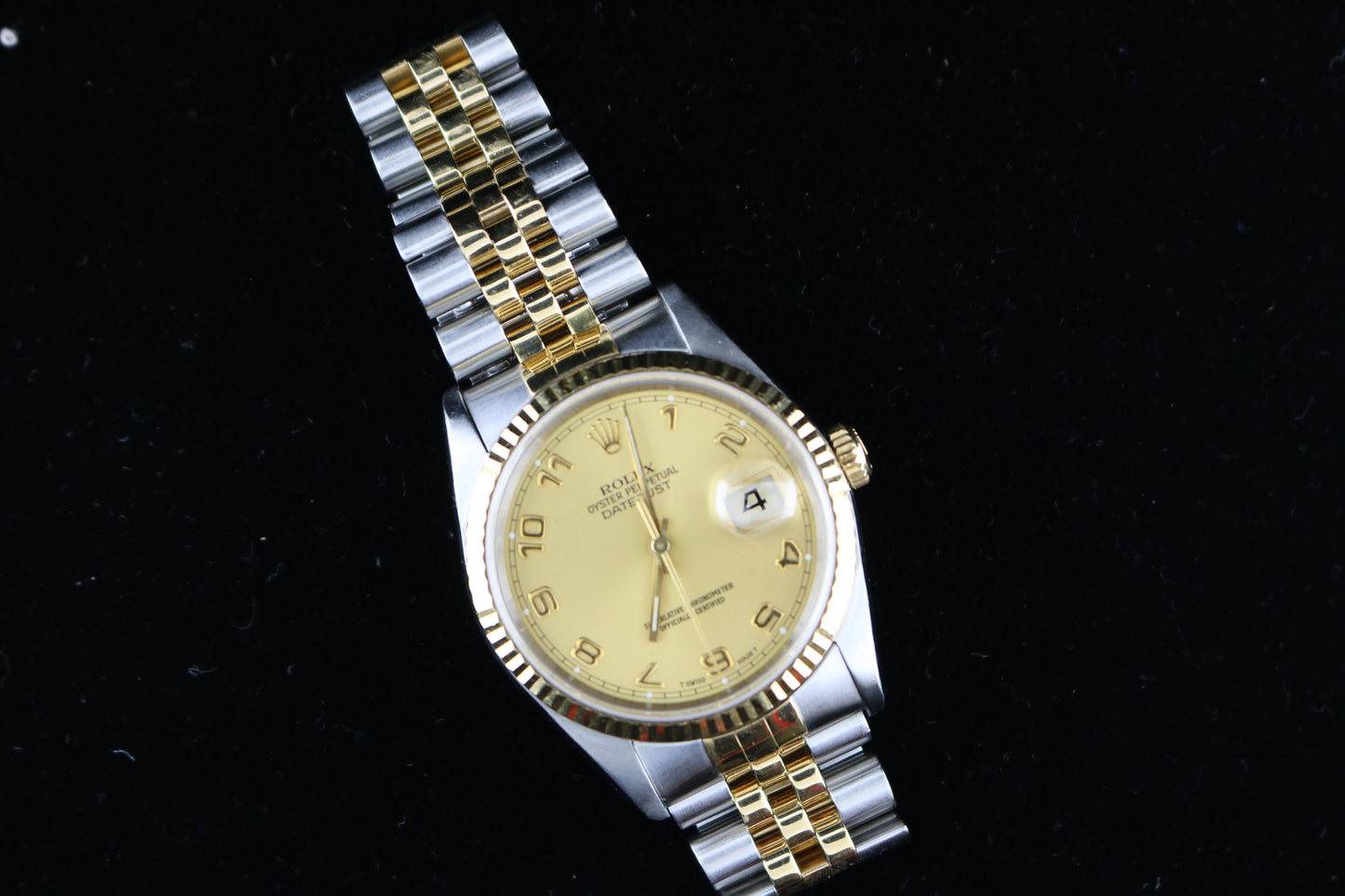 1990 Rolex Datejust 16233 Champagne Roman Two Tone Jubilee No Papers 36mm