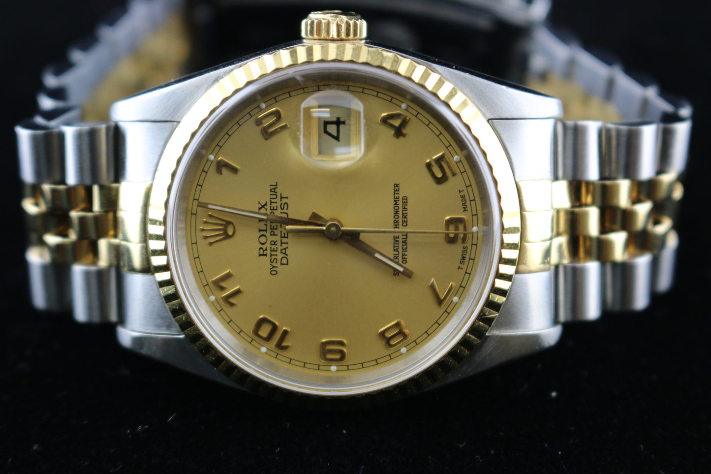 1990 Rolex Datejust 16233 Champagne Roman Two Tone Jubilee No Papers 36mm