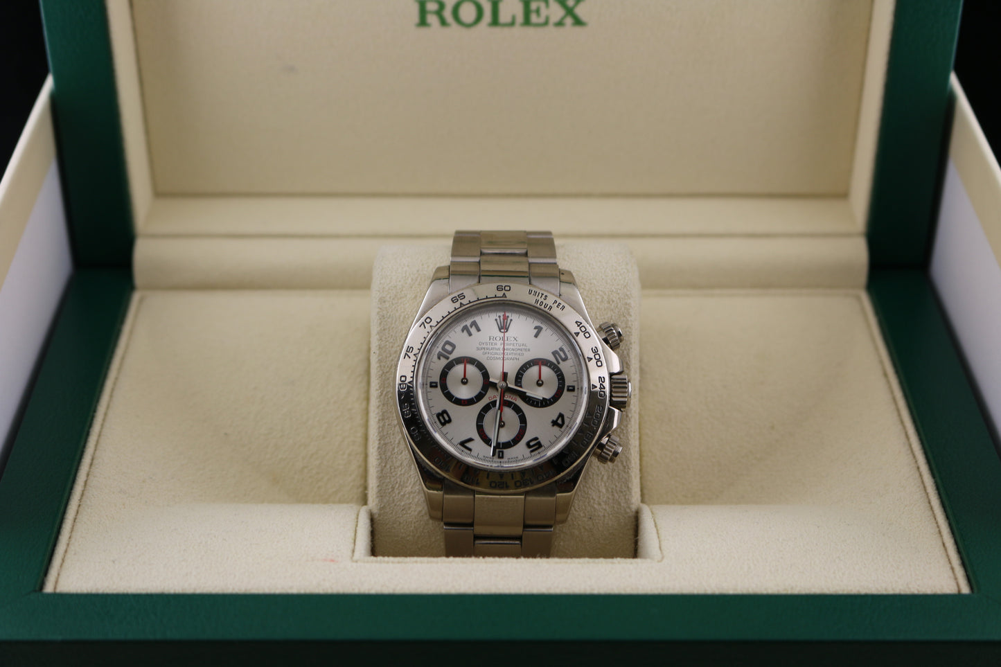 2007 Rolex Daytona 116509 Silver Racing Dial 18kt White Gold No Papers 40mm