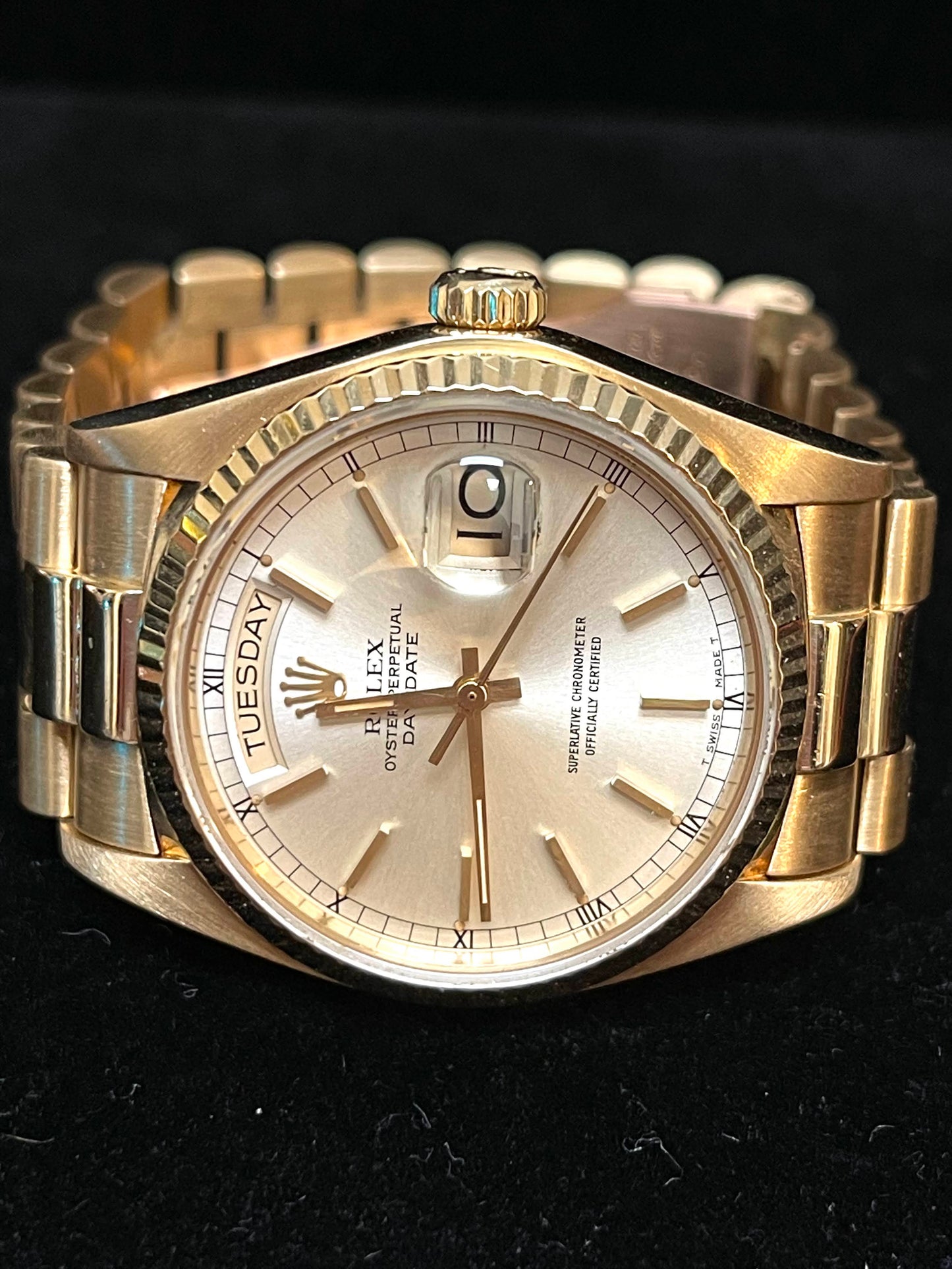 1979 Rolex Day-Date 18038 Silver Dial President No Papers 36mm