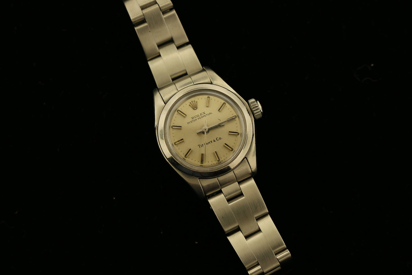 1981 Rolex Oyster Perpetual 6718 Tiffany Dial Oyster Bracelet No Papers 24mm