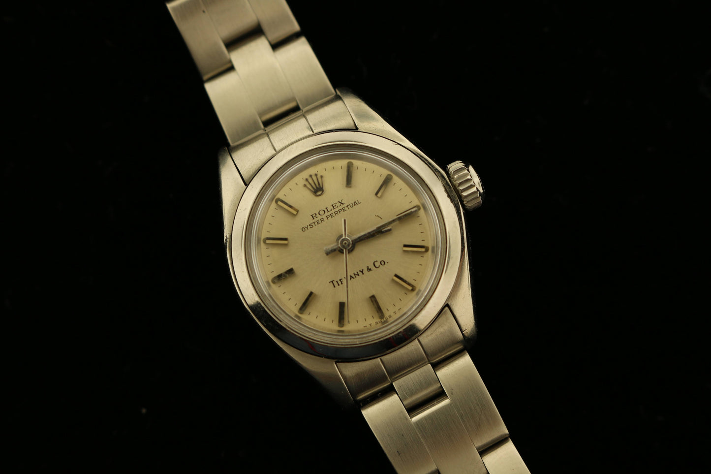 1981 Rolex Oyster Perpetual 6718 Tiffany Dial Oyster Bracelet No Papers 24mm