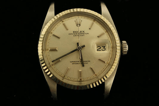 1973 Rolex Datejust 1601 Head Only Silver Dial No Papers 36mm