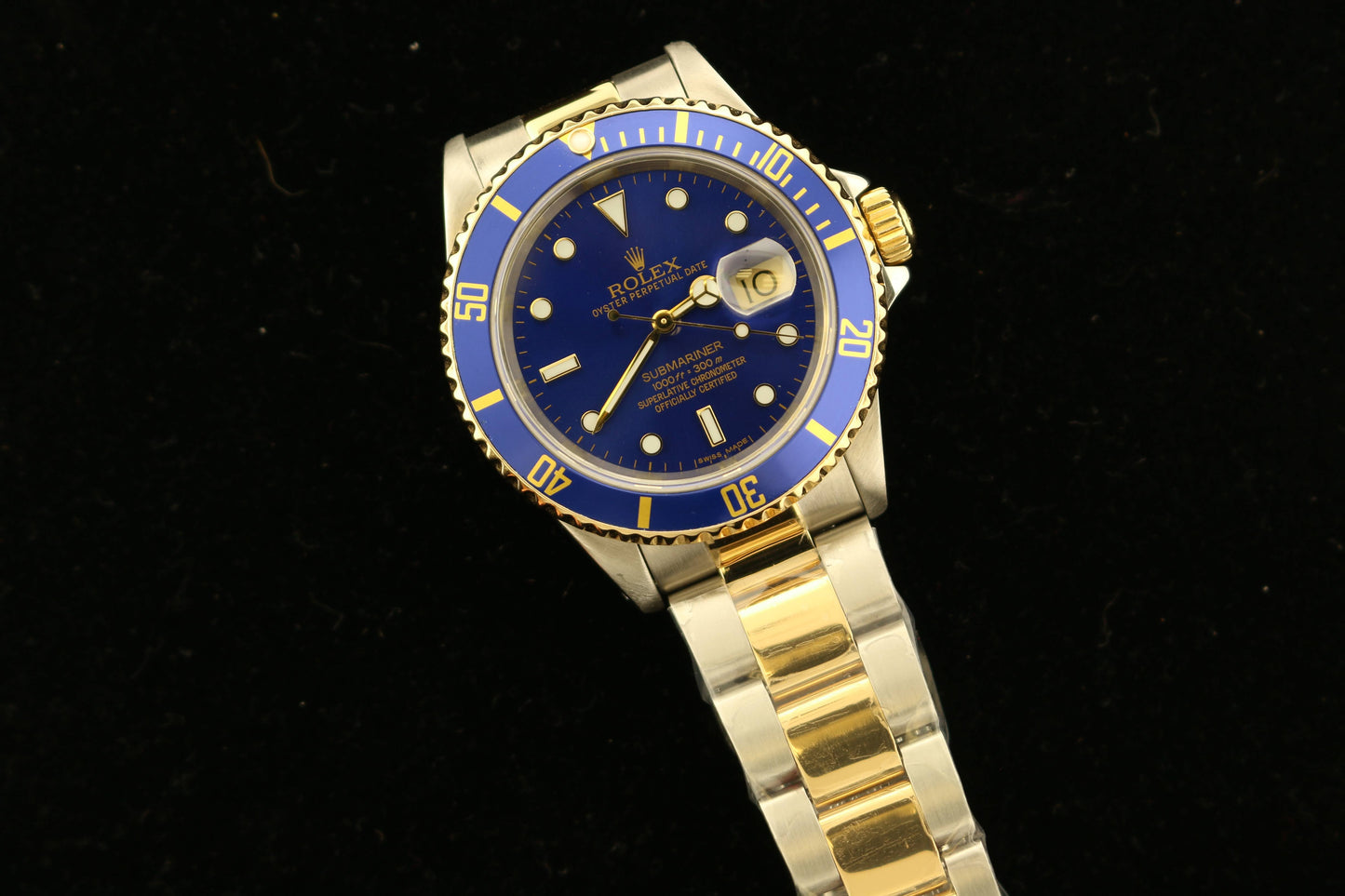 1993 Rolex Submariner 16613 Blue Dial Two Tone Oyster No Papers 40mm