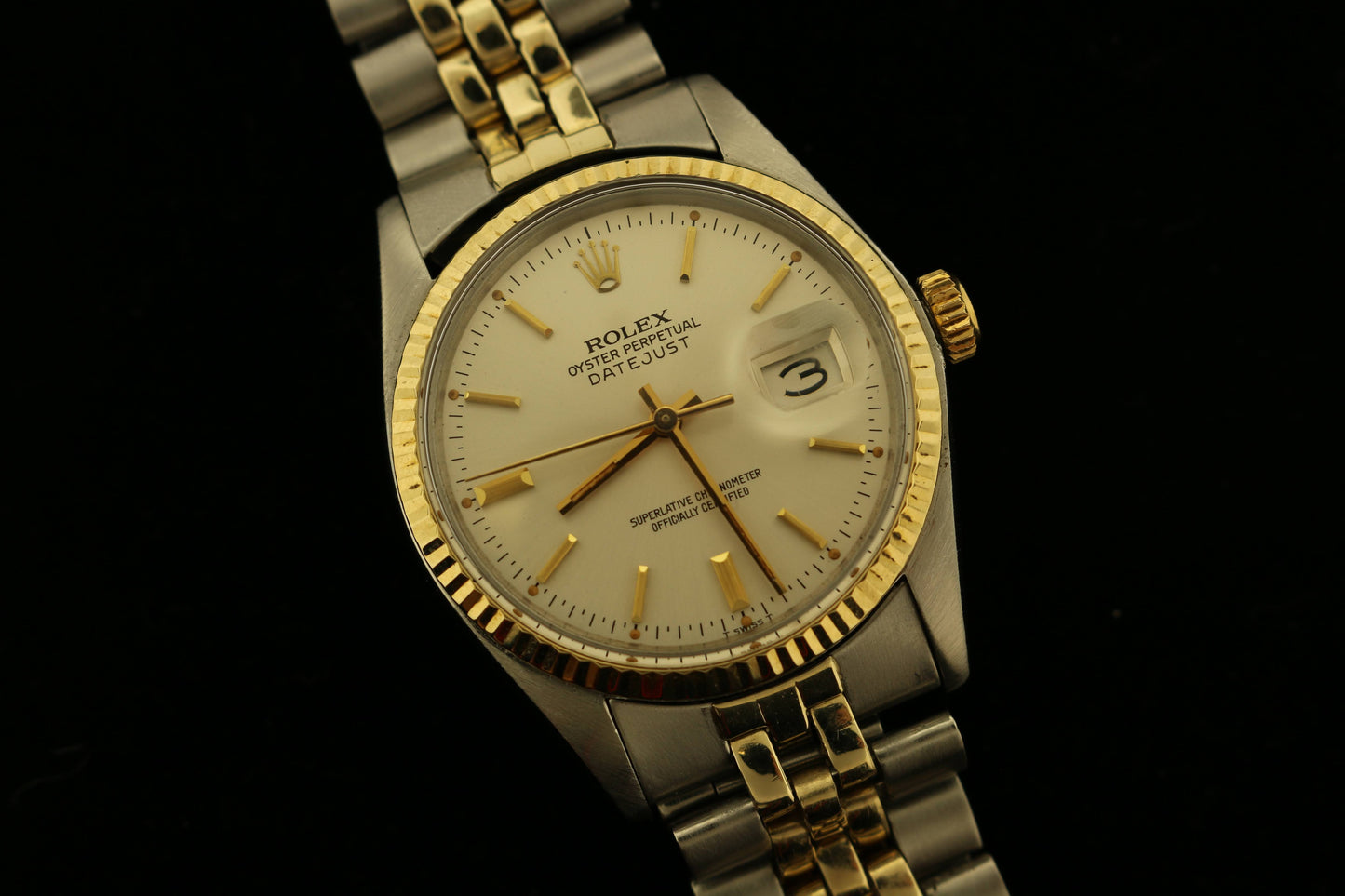1978 Rolex Datejust 16013 Silver Dial Two Tone Jubilee No Papers 36mm