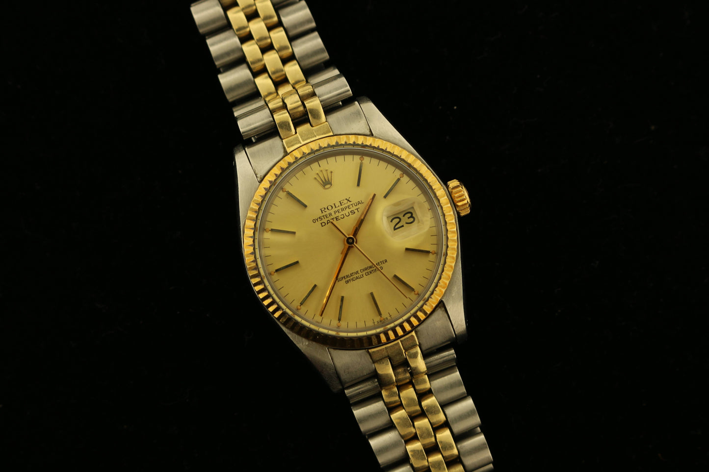 1978 Rolex Datejust 16013 Champagne Dial Two Tone Jubilee No Papers 36mm