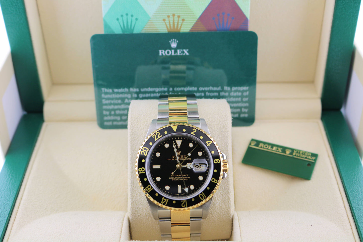 2005 Rolex Gmt-Master II 16713 Black Dial Two Tone Oyster W/B+P 40MM
