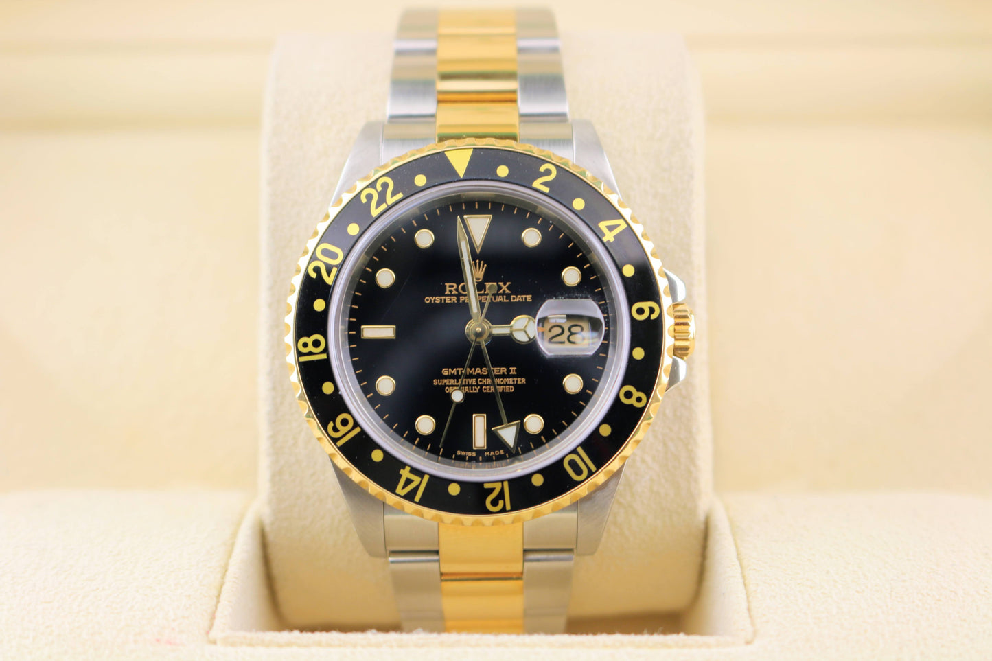 2005 Rolex Gmt-Master II 16713 Black Dial Two Tone Oyster W/B+P 40MM