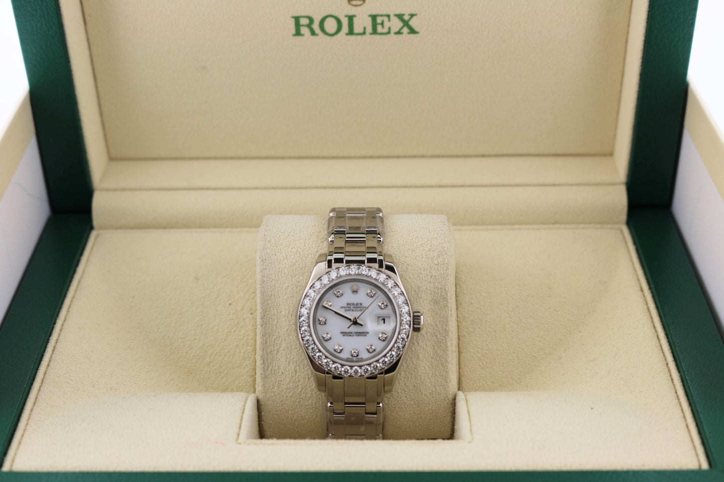 2008 Rolex Datejust 80299 Pearlmaster White Dial + Diamond Bezel No Papers 29mm
