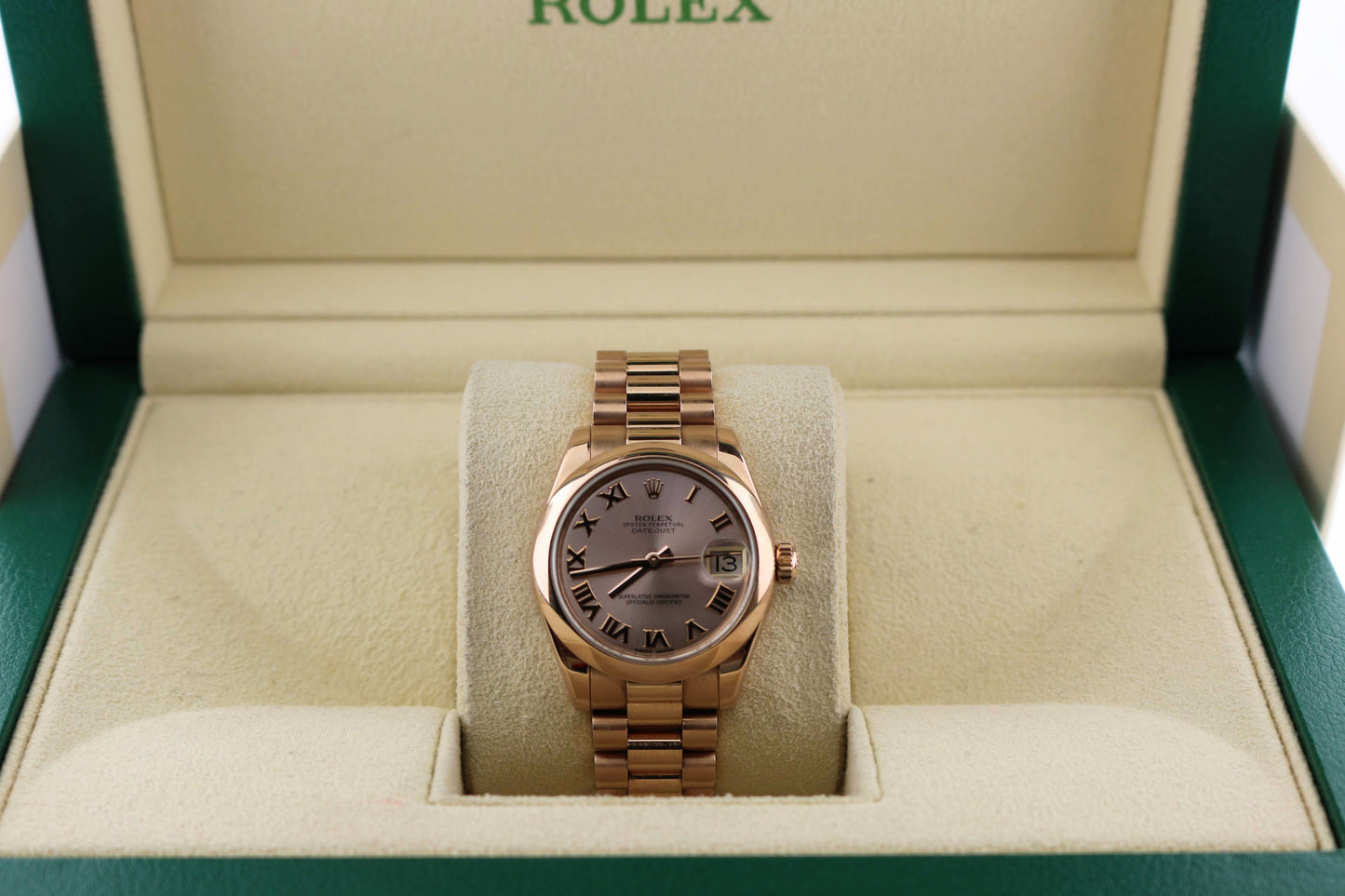 2020 Rolex Midsize Datejust 178245 Pink Dial Rose Gold President No Papers 31mm