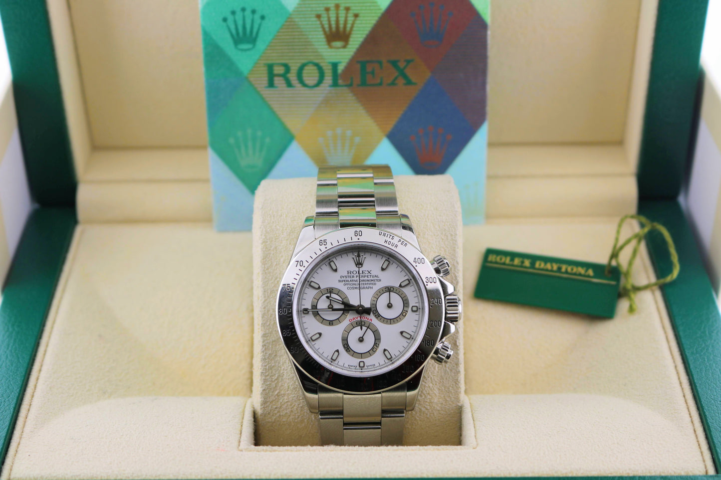 2003 Rolex Daytona 116520 White Dial SS Oyster With Papers 40mm