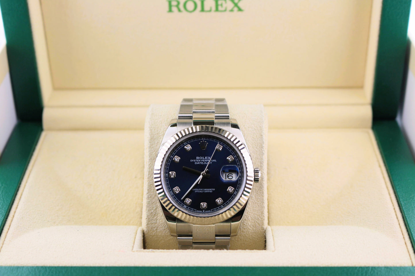 2021 Rolex Datejust 126334 Blue Diamond Dial SS Oyster No Papers 41mm