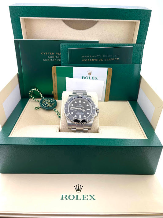 Unworn 2018 Rolex Submariner 114060 Black Dial Stainless Steel Complete Set 40mm