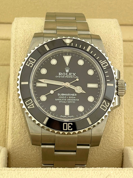 Unworn 2018 Rolex Submariner 114060 Black Dial Stainless Steel Complete Set 40mm