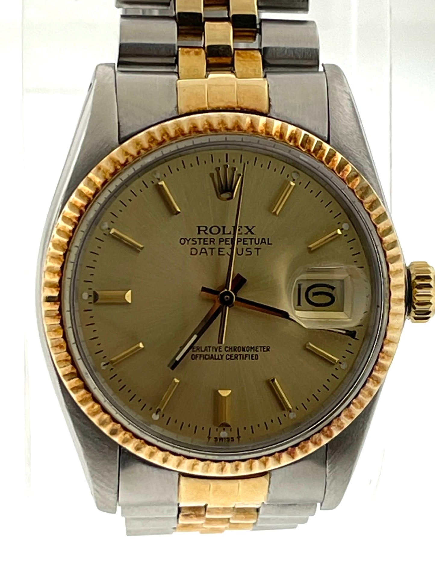 1981 Rolex Datejust 16013 Champagne Dial No Papers 36mm