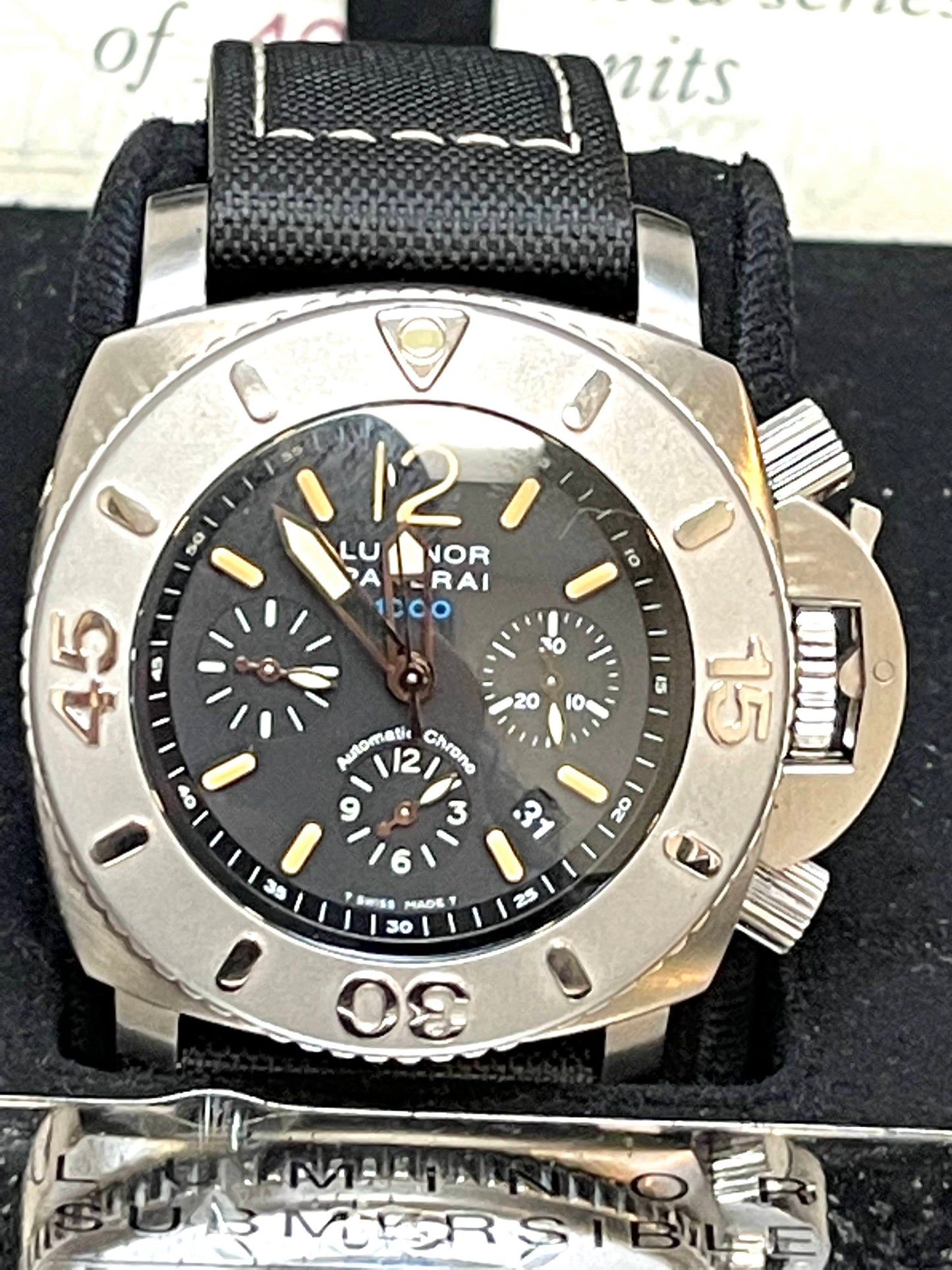 2004 PANERAI Luminor Pam 187 Tritium Dial Lmt Etd /1000 With Box + Papers 47mm