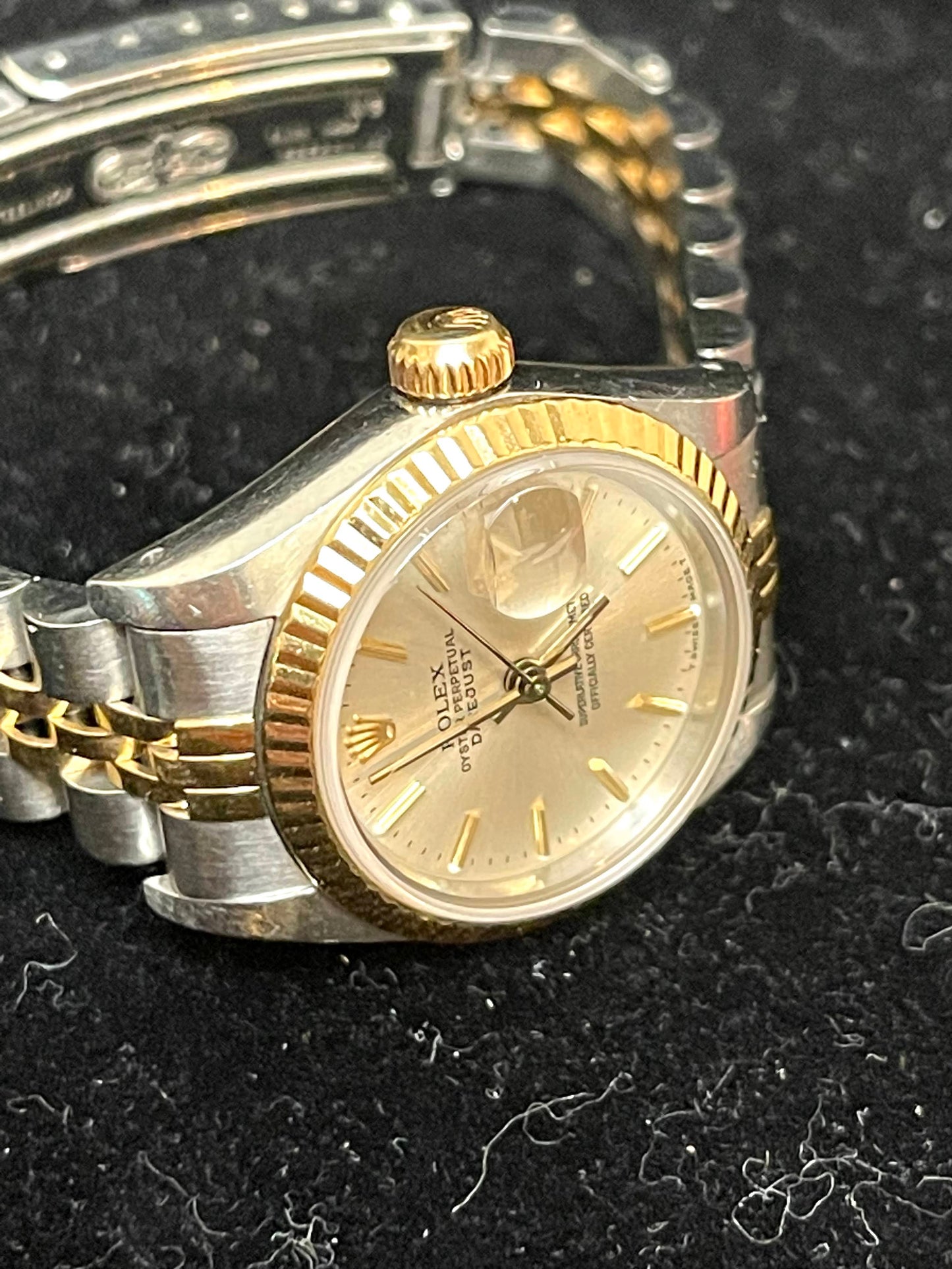 1989 Rolex Ladies Datejust 69173 Silver Dial Two Tone Jubilee With Papers 26mm