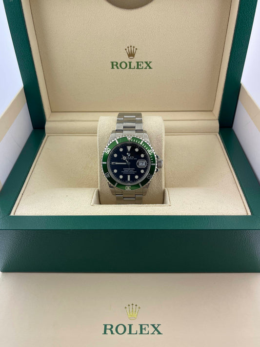 2006 Rolex SubMariner 16610LV Kermit Black Dial No Papers 40mm