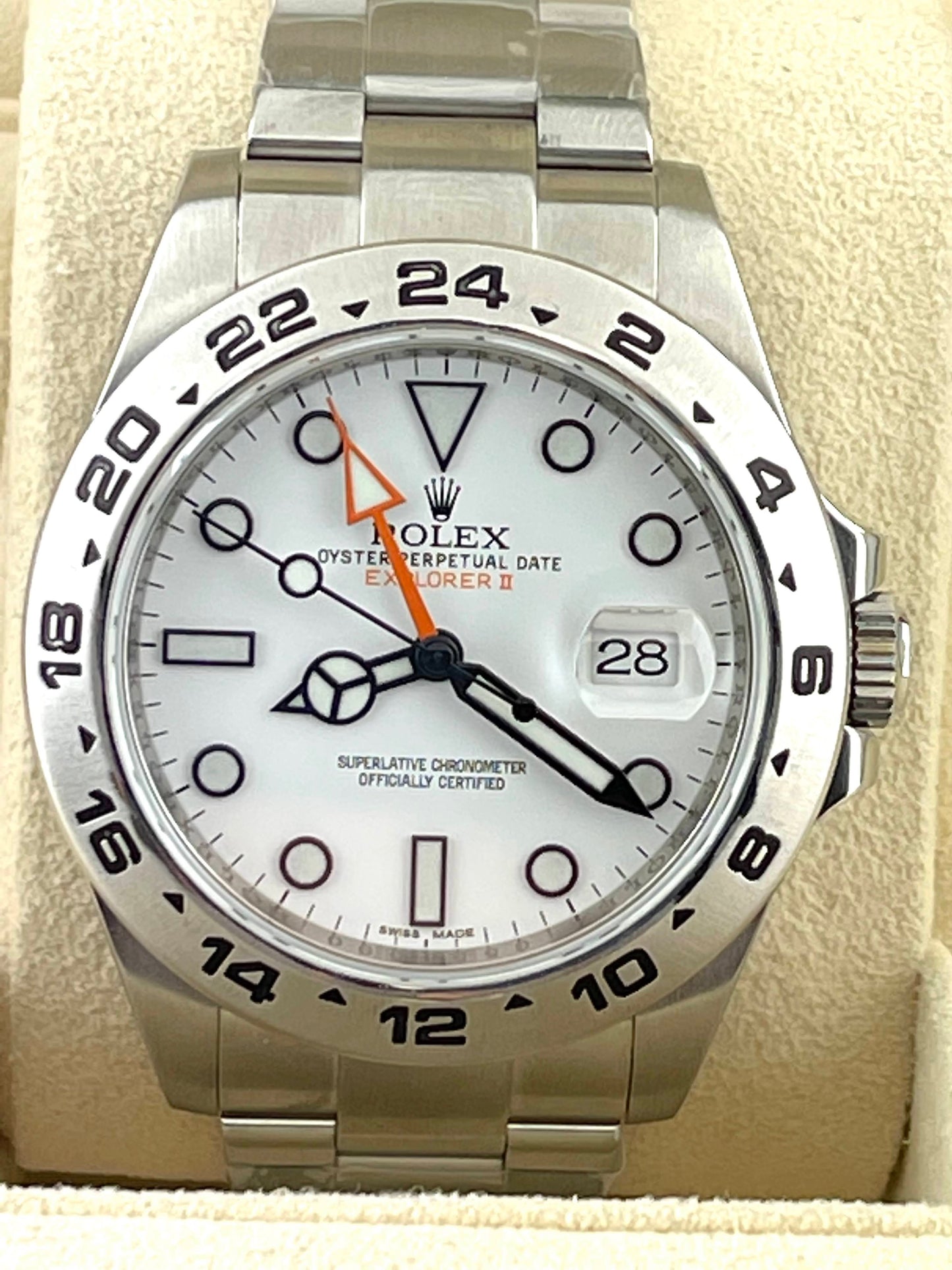 Rolex Explorer II 216570 White Dial Oyster Bracelet No Papers 42mm