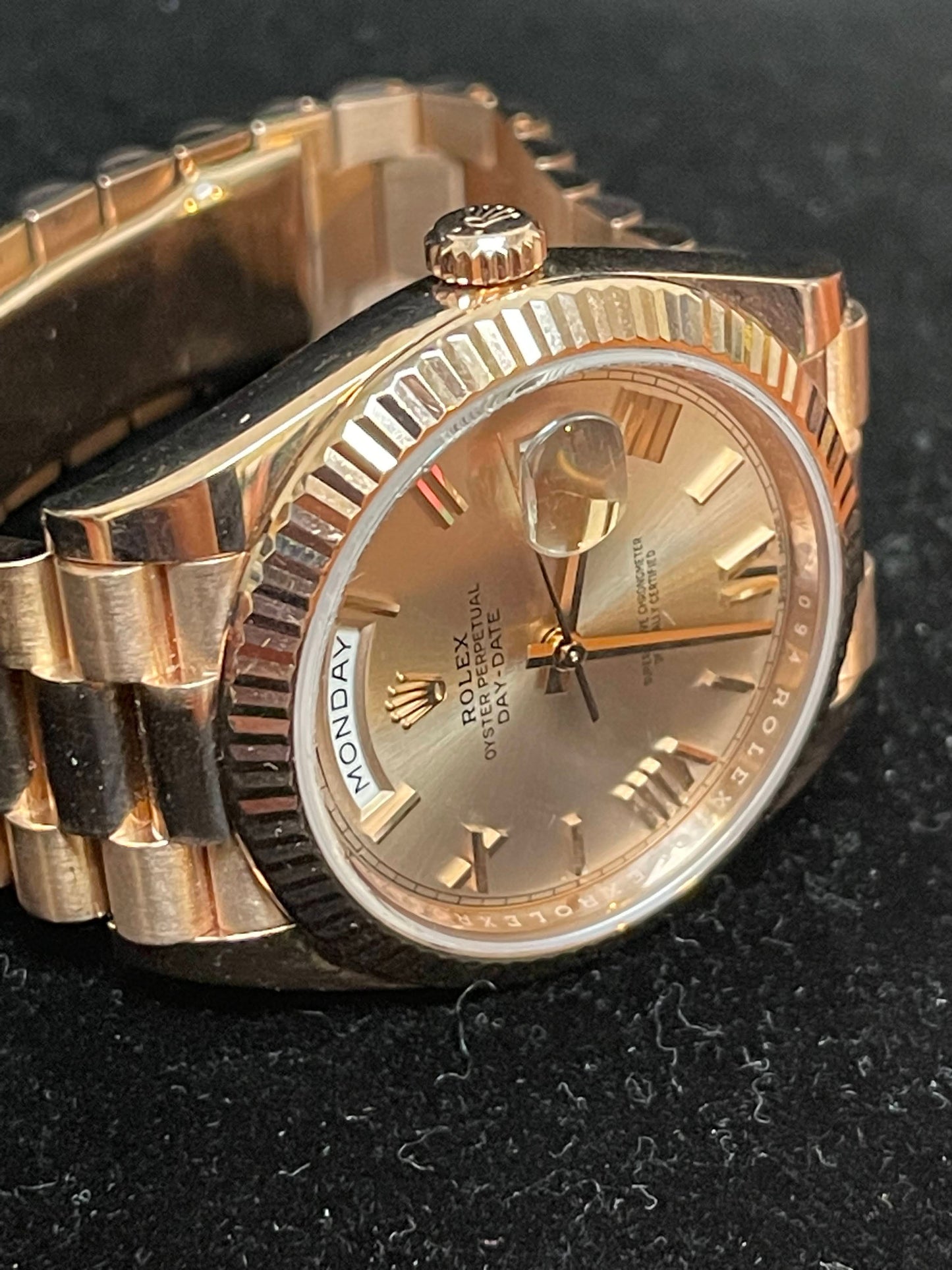 2021 Rolex Day-Date 228235 Silver Roman Dial Rose Gold President No Papers 40mm